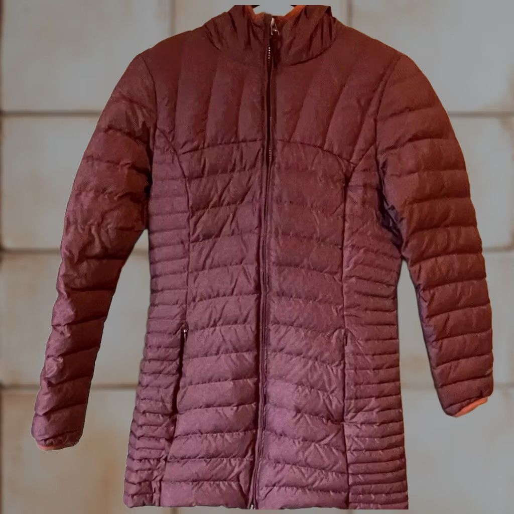 Eddie Bauer Eddie Bauer Womens M Down Fill Quilted Puffer Jacket Burgundy Maroon - Ex-New - Vintage No Holes Size M / US 6-8 / IT 42-44 - 1 Thumbnail