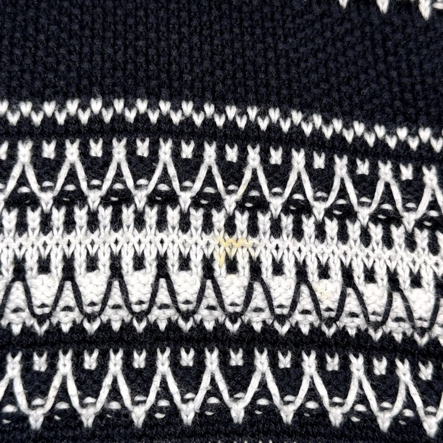 Vince Vince Womens Sweater XS Navy White V-Neck Cotton Knit Pullover Pair Ribbed Cuffs Hem Long Sleeve Striped Fair Isle Vintage No Size XS / US 0-2 / IT 36-38 - 6 Thumbnail