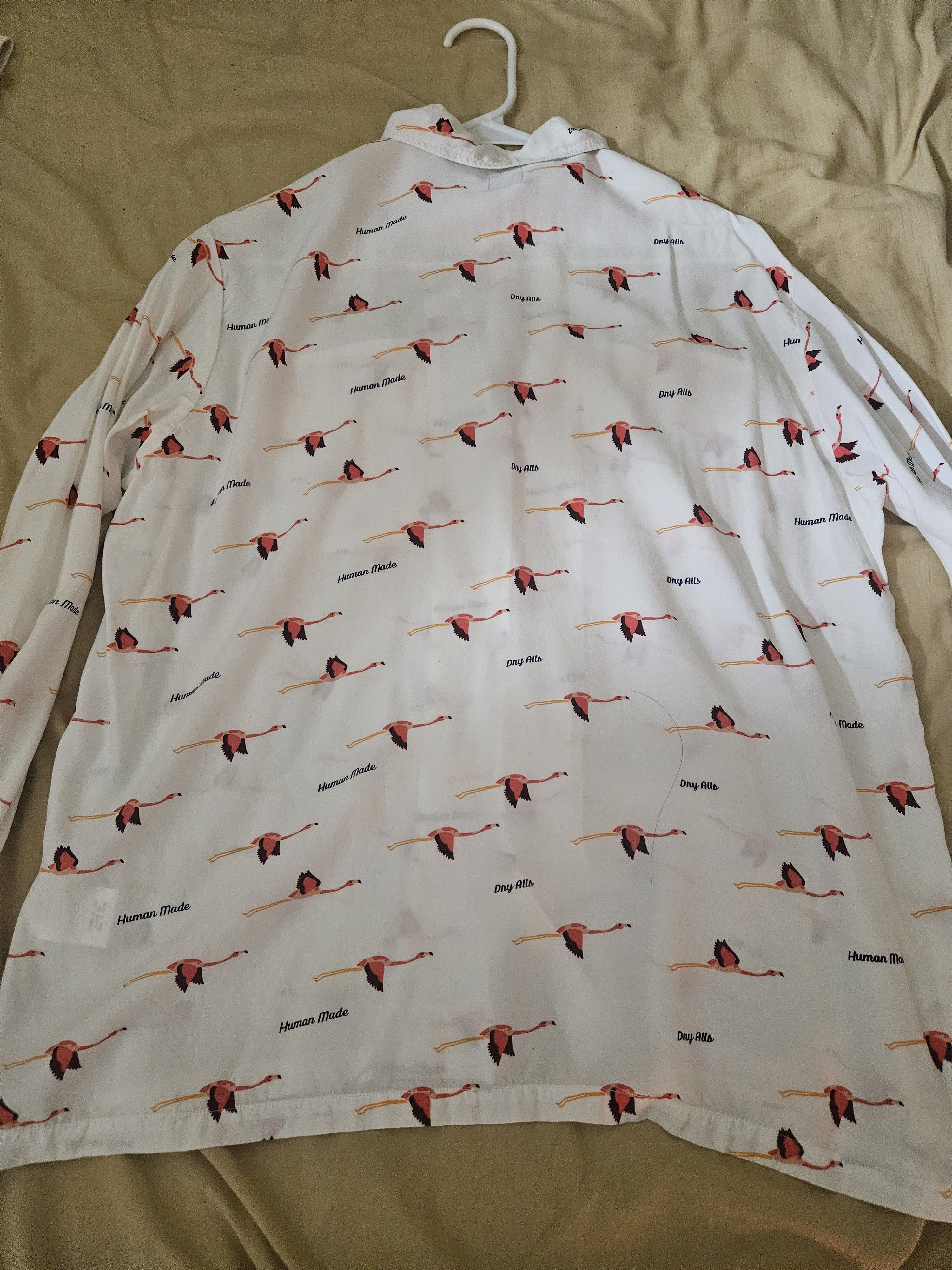 Human Made Human Made Flamingo White Open Collar Shirts Size US L / EU 52-54 / 3 - 3 Thumbnail