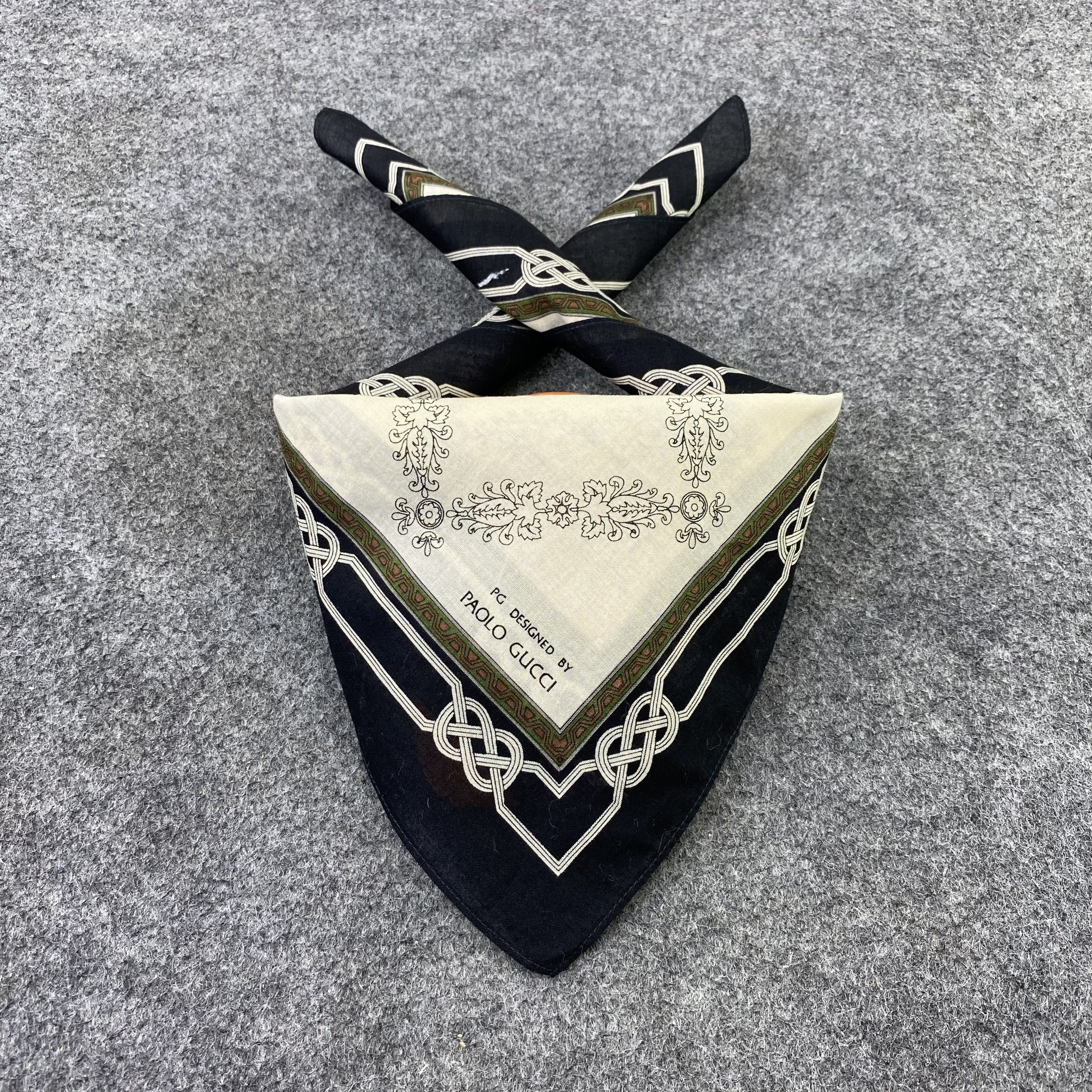 Paolo Gucci × Vintage Paolo Gucci Handkerchief / Bandana / Neckerchief-B706 Size ONE SIZE - 2 Thumbnail
