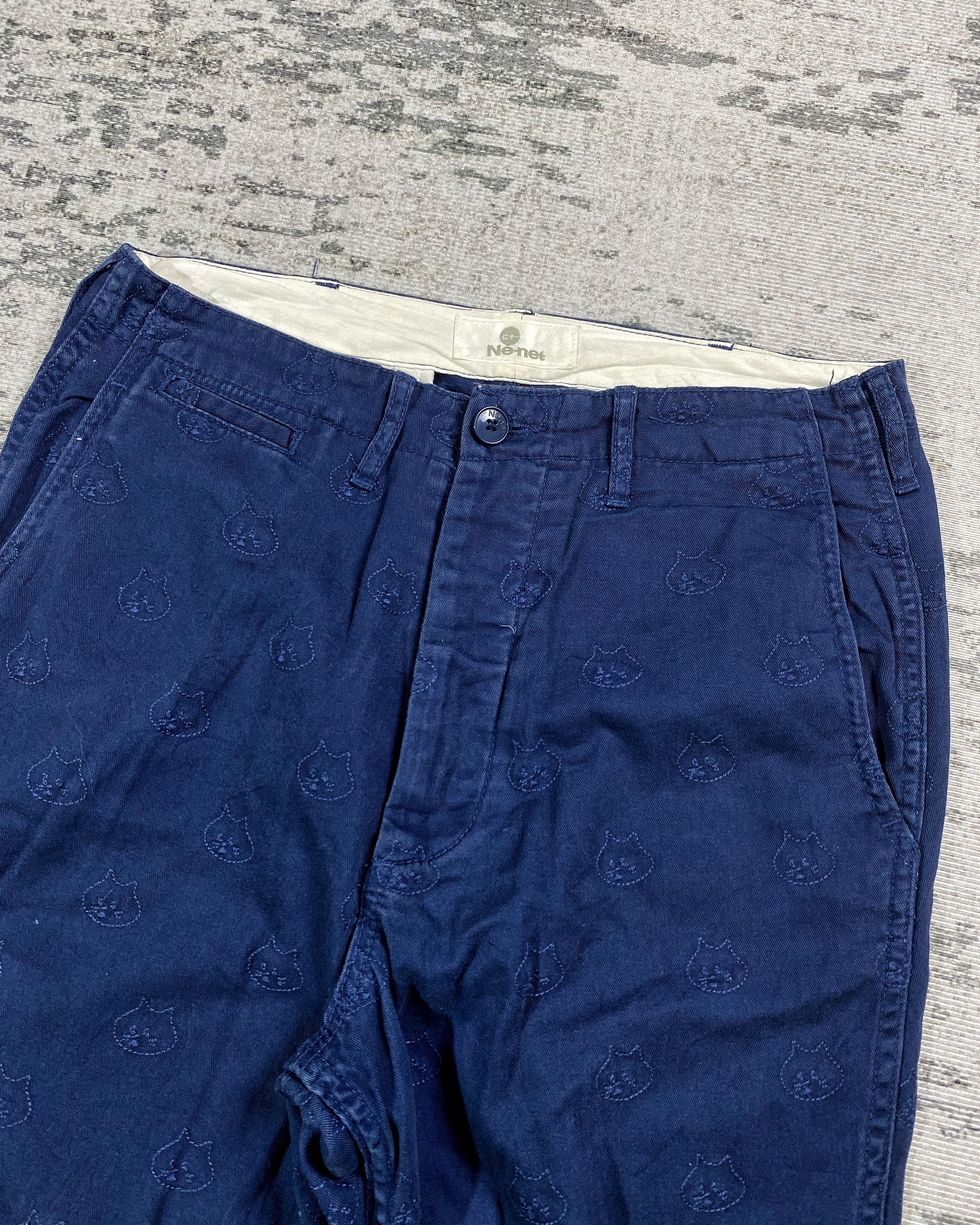 Issey Miyake 2000s Ne-net Pattern Cat Chino Pants y2k Lgb Ifsix Size US 32 / EU 48 - 4 Thumbnail