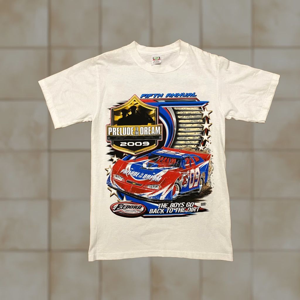 Vintage VTG Tony Stewart Eldora Prelude to the Dream T-Shirt Mens SZ S White Cotton Logo Crew Neck Short Sleeve 90s USA Vintage Size US S / EU 44-46 / 1 - 1 Thumbnail