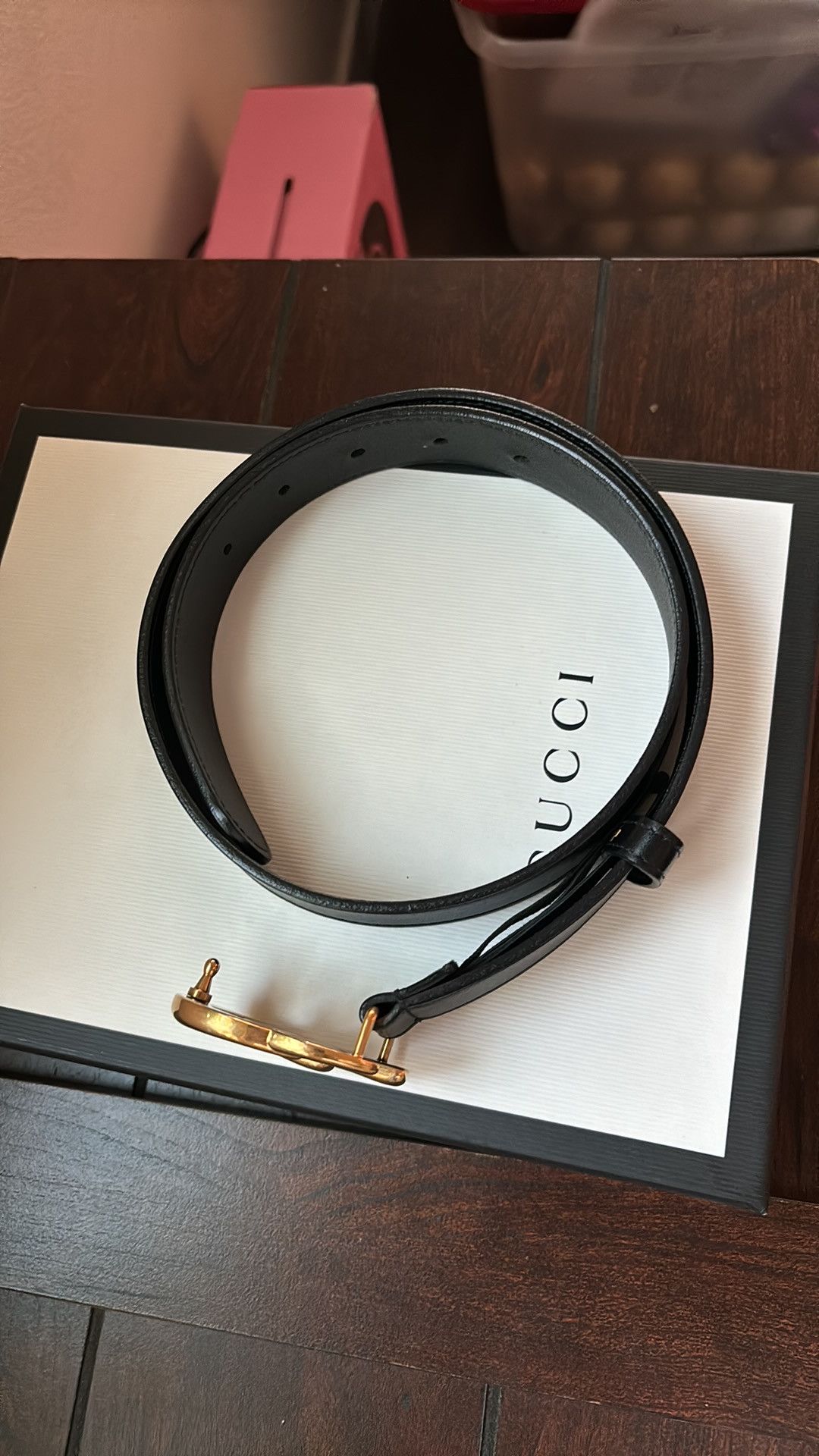 Gucci GG marmont belt with gold hardware size 75 Size ONE SIZE - 4 Thumbnail