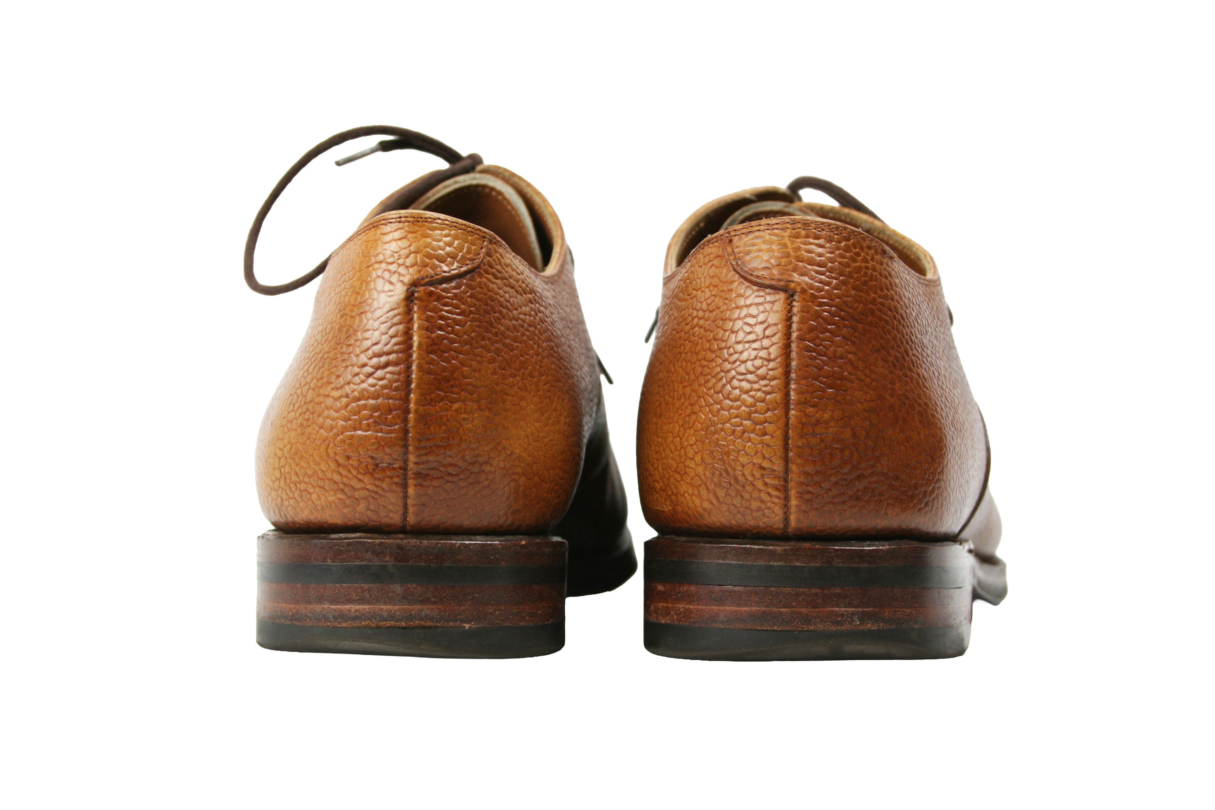 Meermin Chestnut Country Calf Pebble Grain Leather Shoes Size US 11.5 / EU 44-45 - 11 Thumbnail