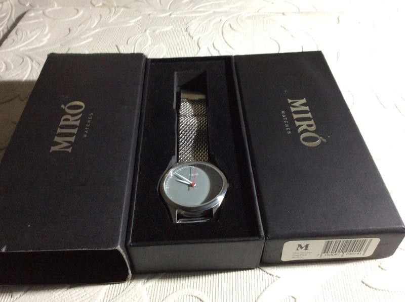 Designer Miro men's grey dial mesh stainless steel bracelet watch Size ONE SIZE - 10 Thumbnail