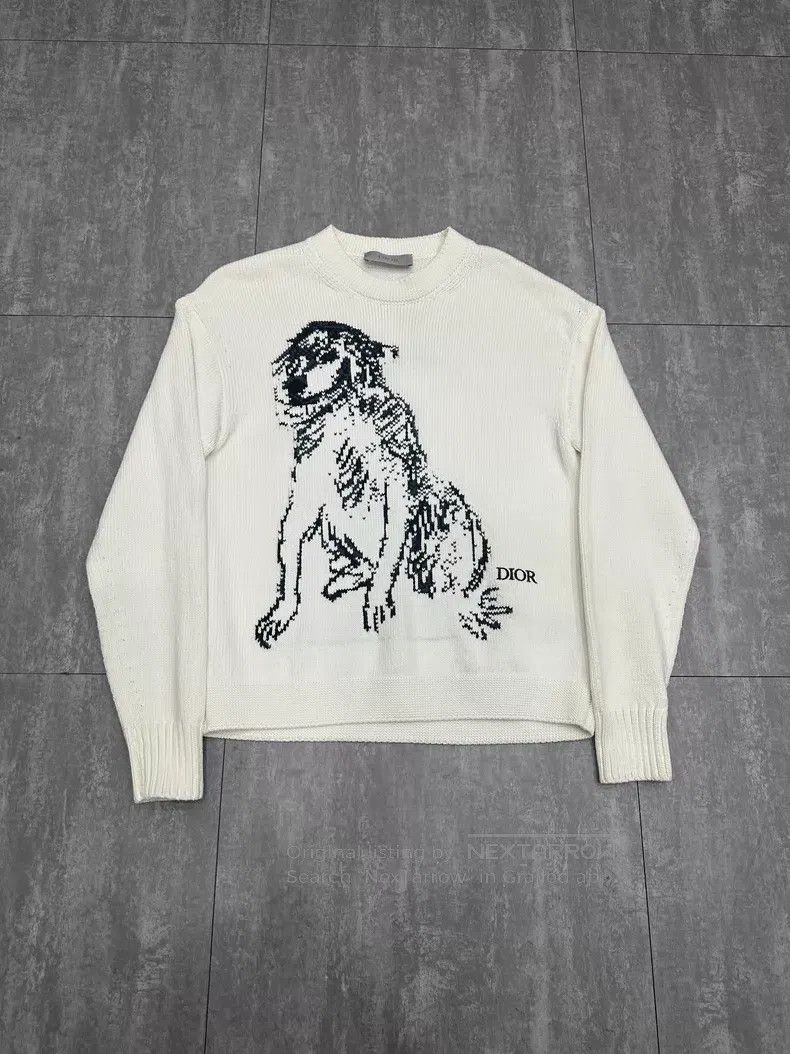 Dior Dior Dog embroidered long-sleeved pullover sweater Size US S / EU 44-46 / 1 - 1 Thumbnail