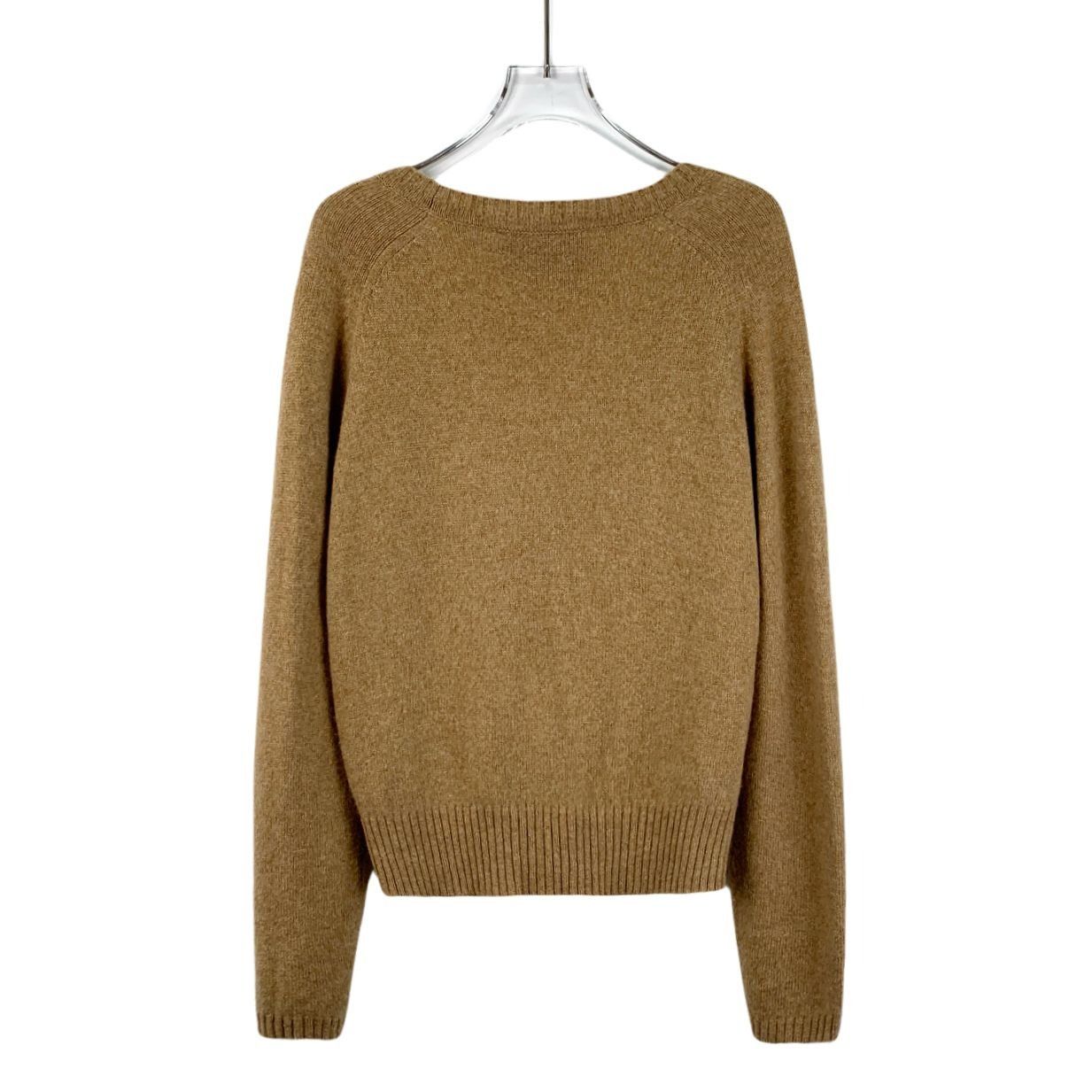 Gucci Gucci Womens Tan Cashmere V-Neck Cardigan With Gold Buttons Size S / US 4 / IT 40 - 7 Thumbnail