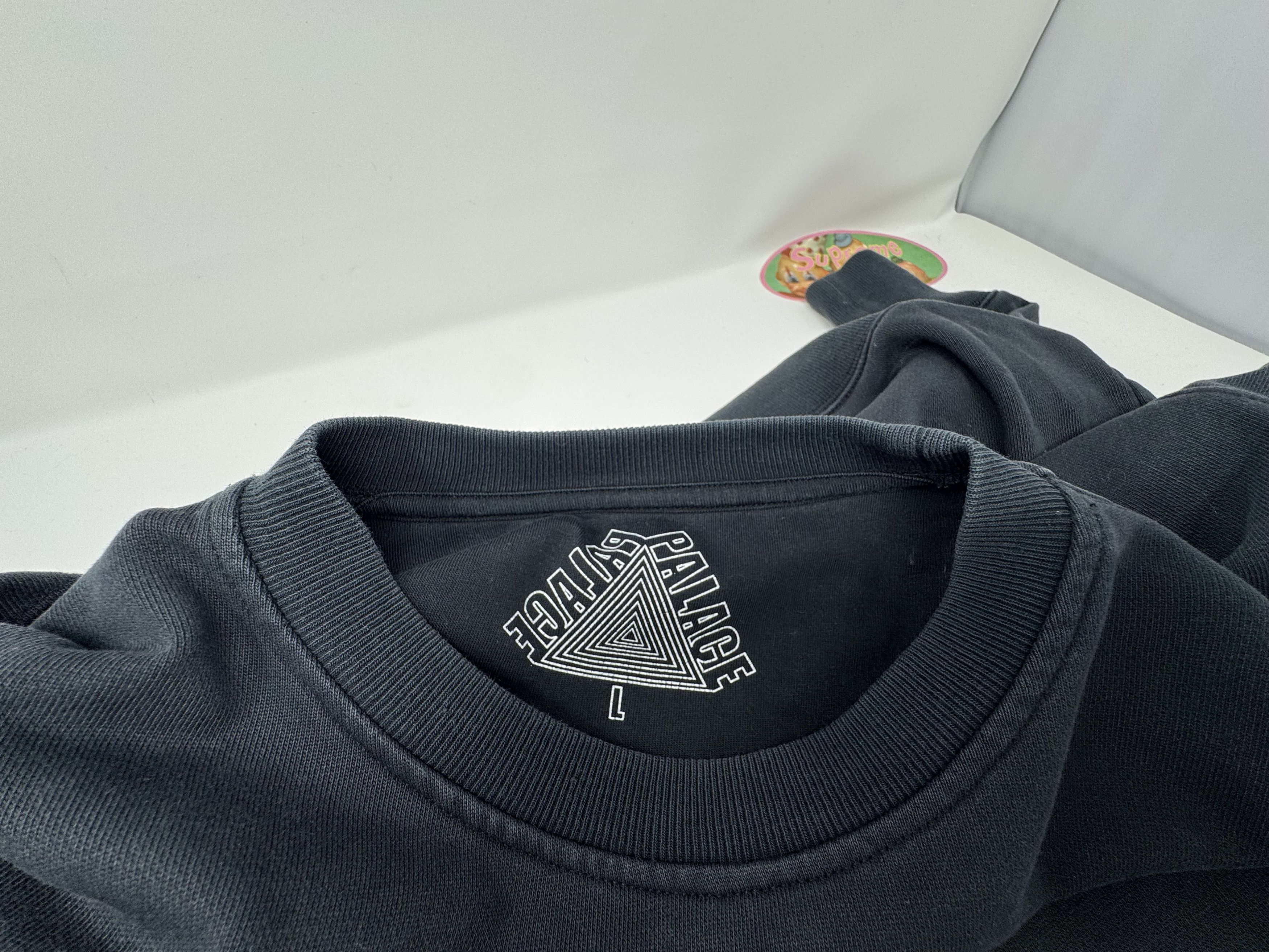 Palace Palace Donimo Domino box logo crewneck sweater black white Size US L / EU 52-54 / 3 - 2 Thumbnail