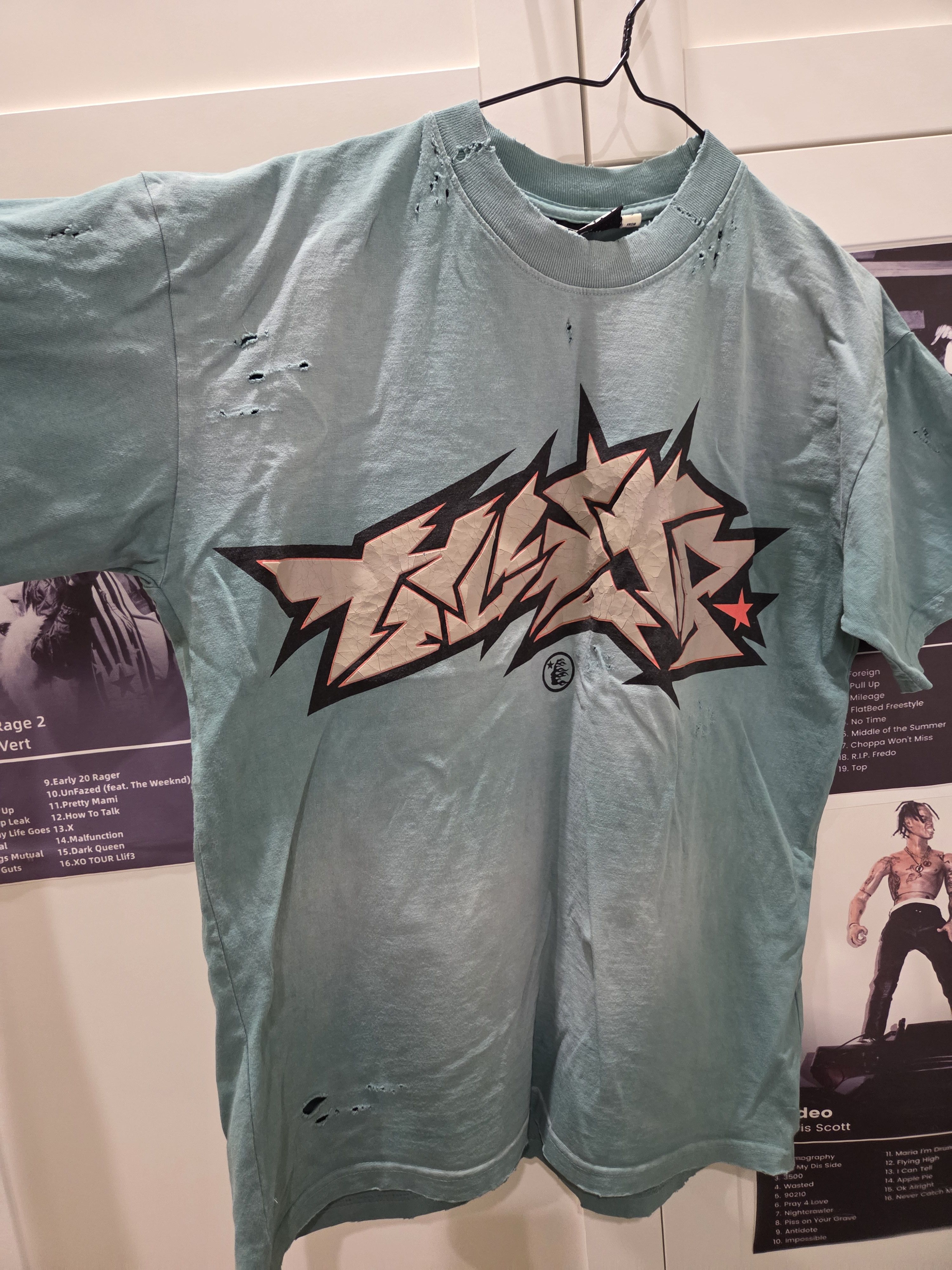 HELLSTAR Unreleased Hellstar Turquoise cracked print Capsule 10 shirt Size US S / EU 44-46 / 1 - 2 Thumbnail