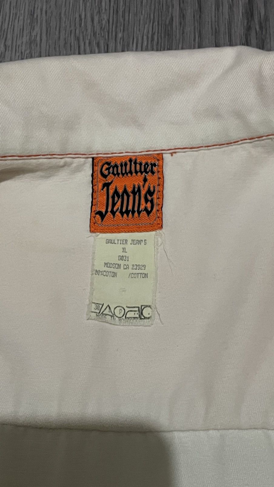 Jean Paul Gaultier Jean Paul Gaultier Jeans Orange & Cream Mesh Sleeve Jacket Size US S / EU 44-46 / 1 - 5 Thumbnail