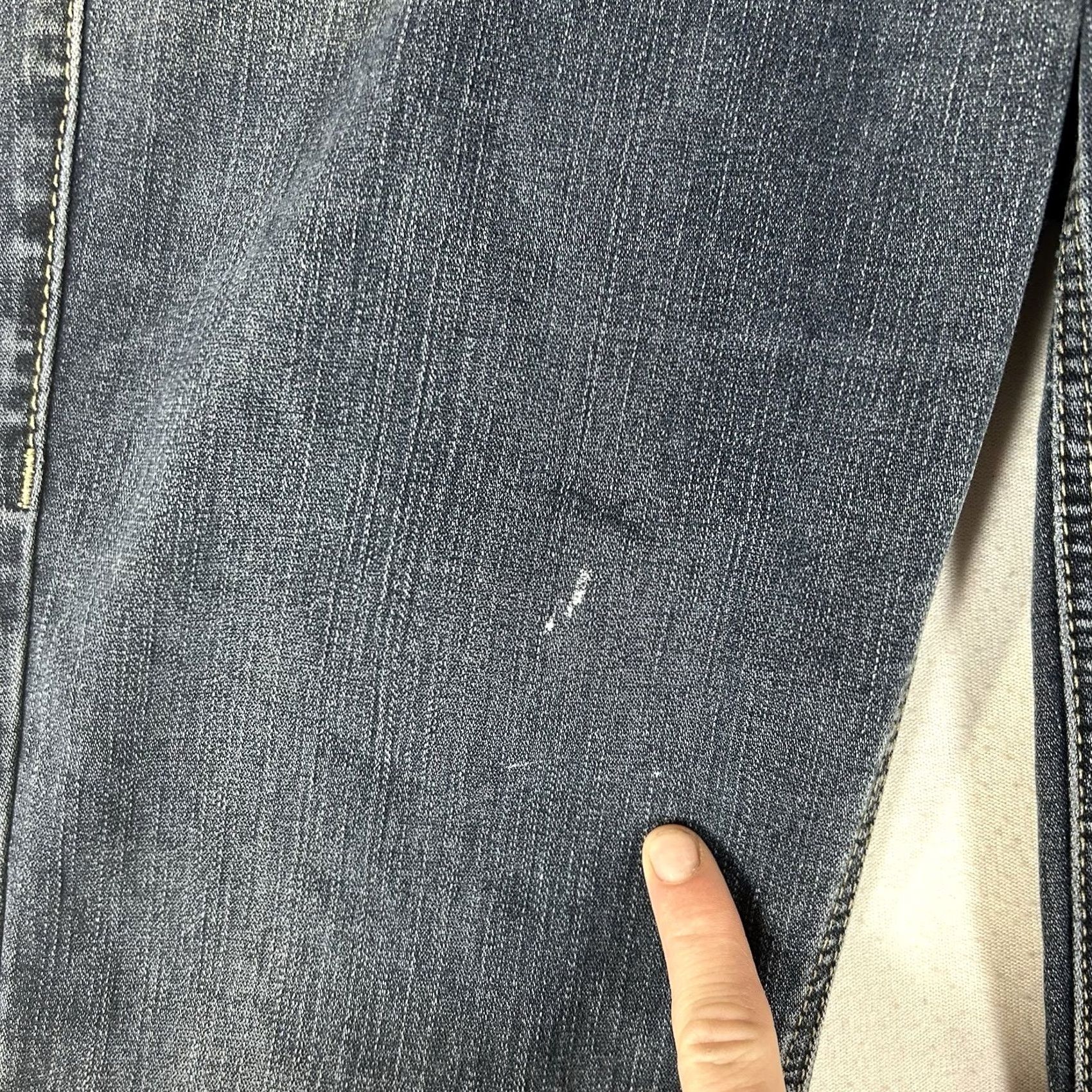 Vintage Silver Aiko Bootcut Jeans Womens 32 Blue Low Rise Embroidered Thick Stitch Hemmed Jeans Size 24" / US 00 / IT 34 - 4 Thumbnail