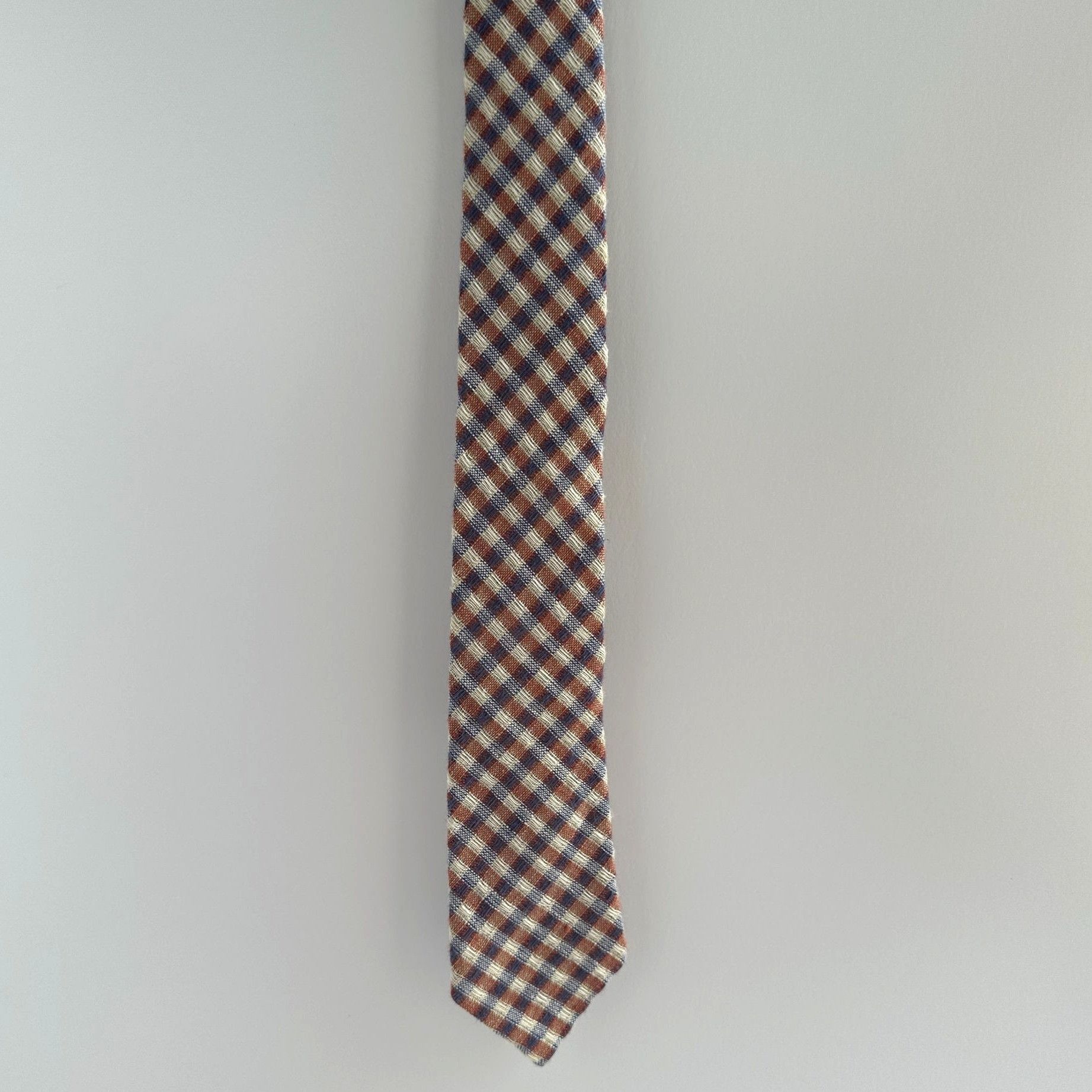 Other Vintage Everett Plaid Cotton Tie 60"L X 2.5"W Made In USA Re Size ONE SIZE - 9 Thumbnail