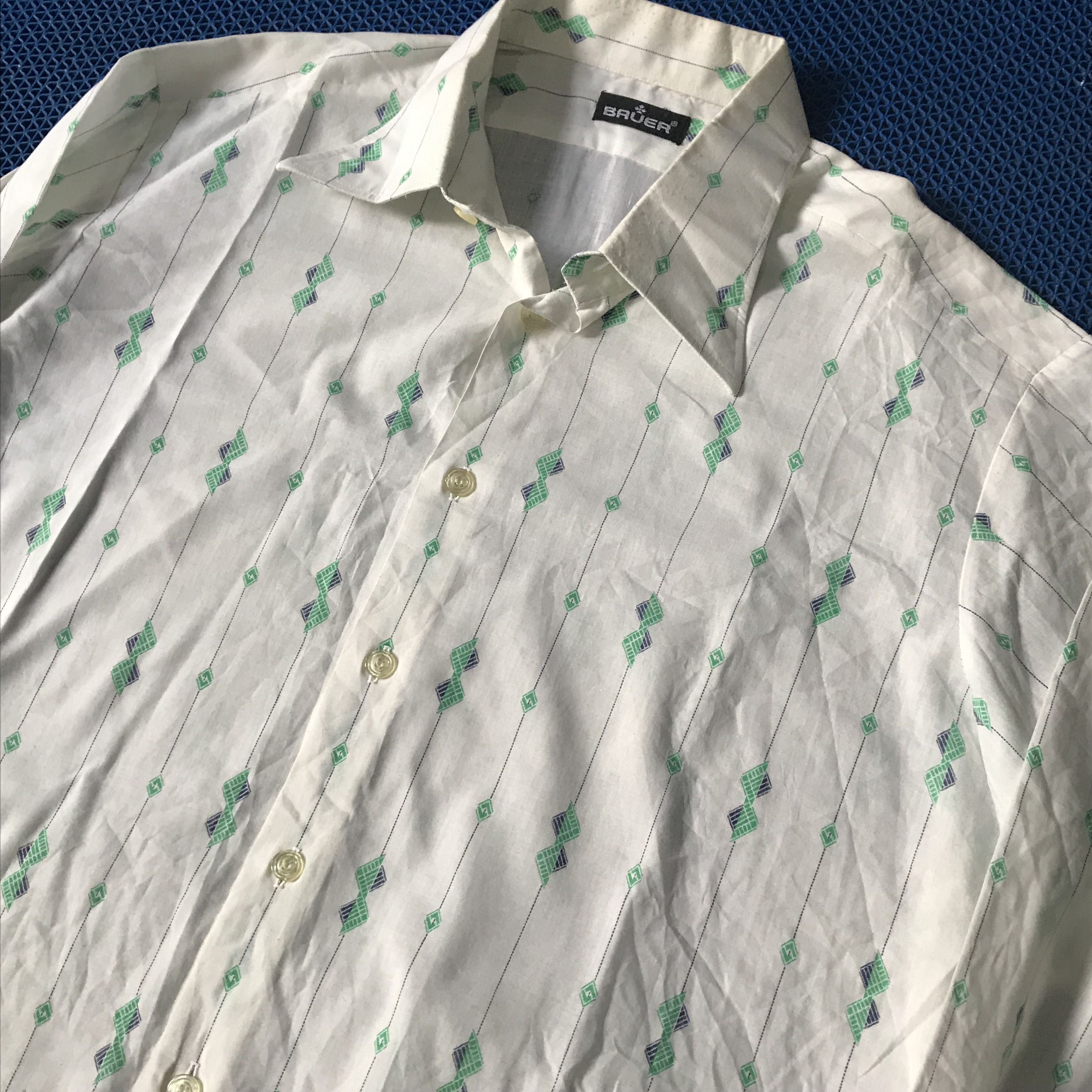 Vintage Vintage Classic Germany 70s Shirt Bauer Dandy shirt sheer Size US M / EU 48-50 / 2 - 3 Thumbnail