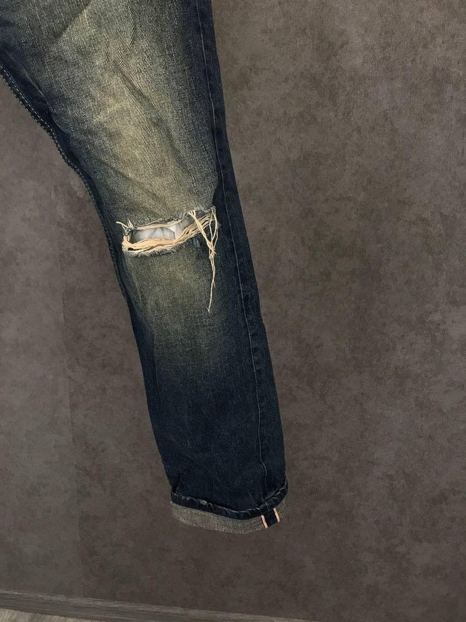 Vintage Japanese style Selvedge distressed denim jeans Size US 31 - 5 Thumbnail