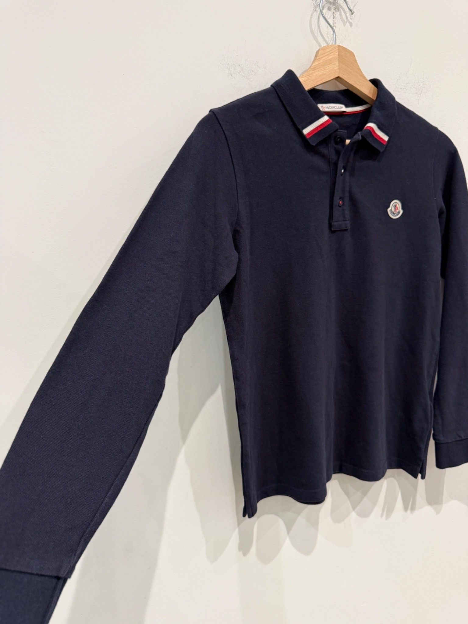 Moncler Moncler Navy Long Sleeve Polo Size US S / EU 44-46 / 1 - 3 Thumbnail