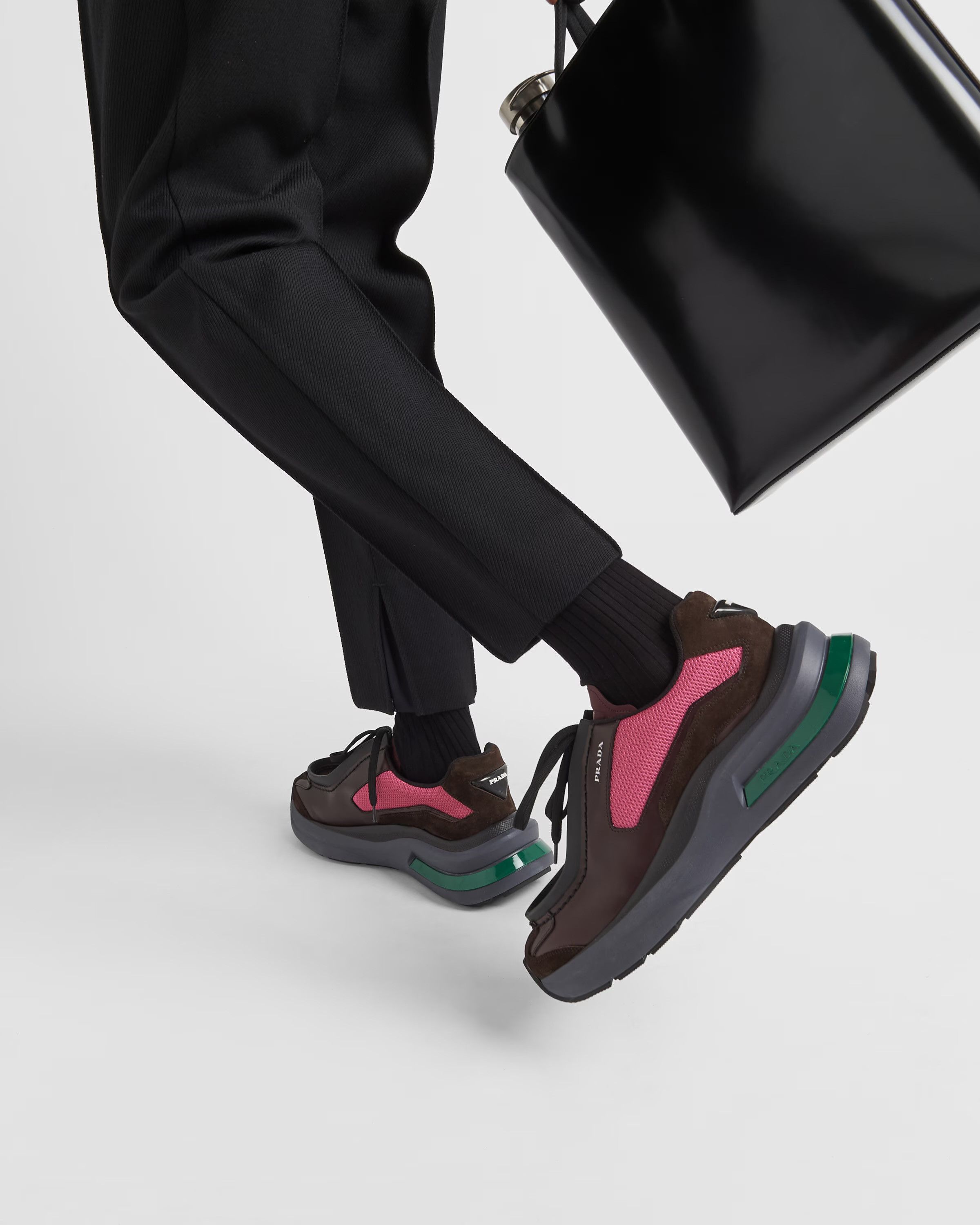 Prada PRADA Systeme Brushed Leather Sneakers very limited Size US 8 / EU 41 - 2 Thumbnail