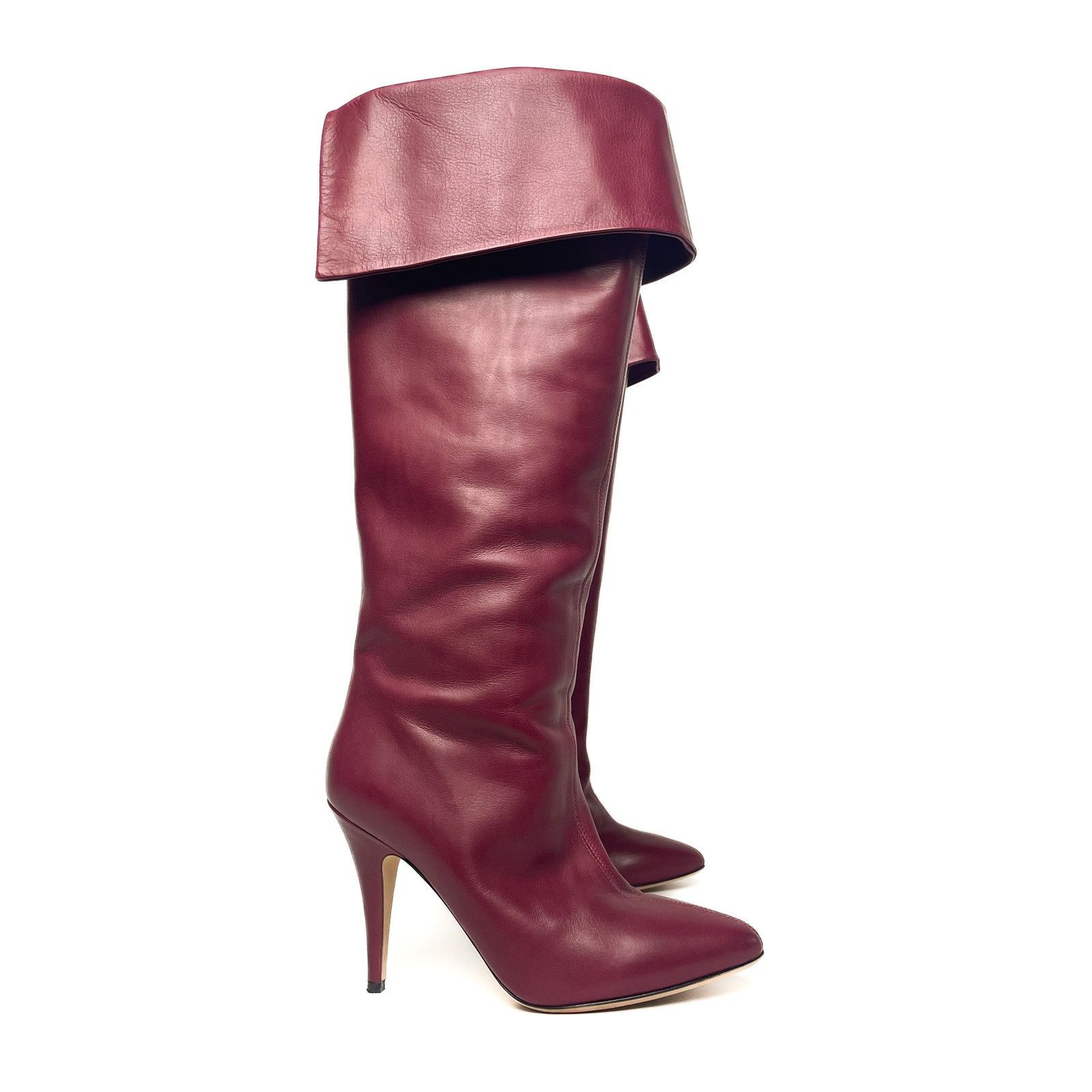EERA Burgundy Long Boots Size US 9 / IT 39 - 1 Thumbnail