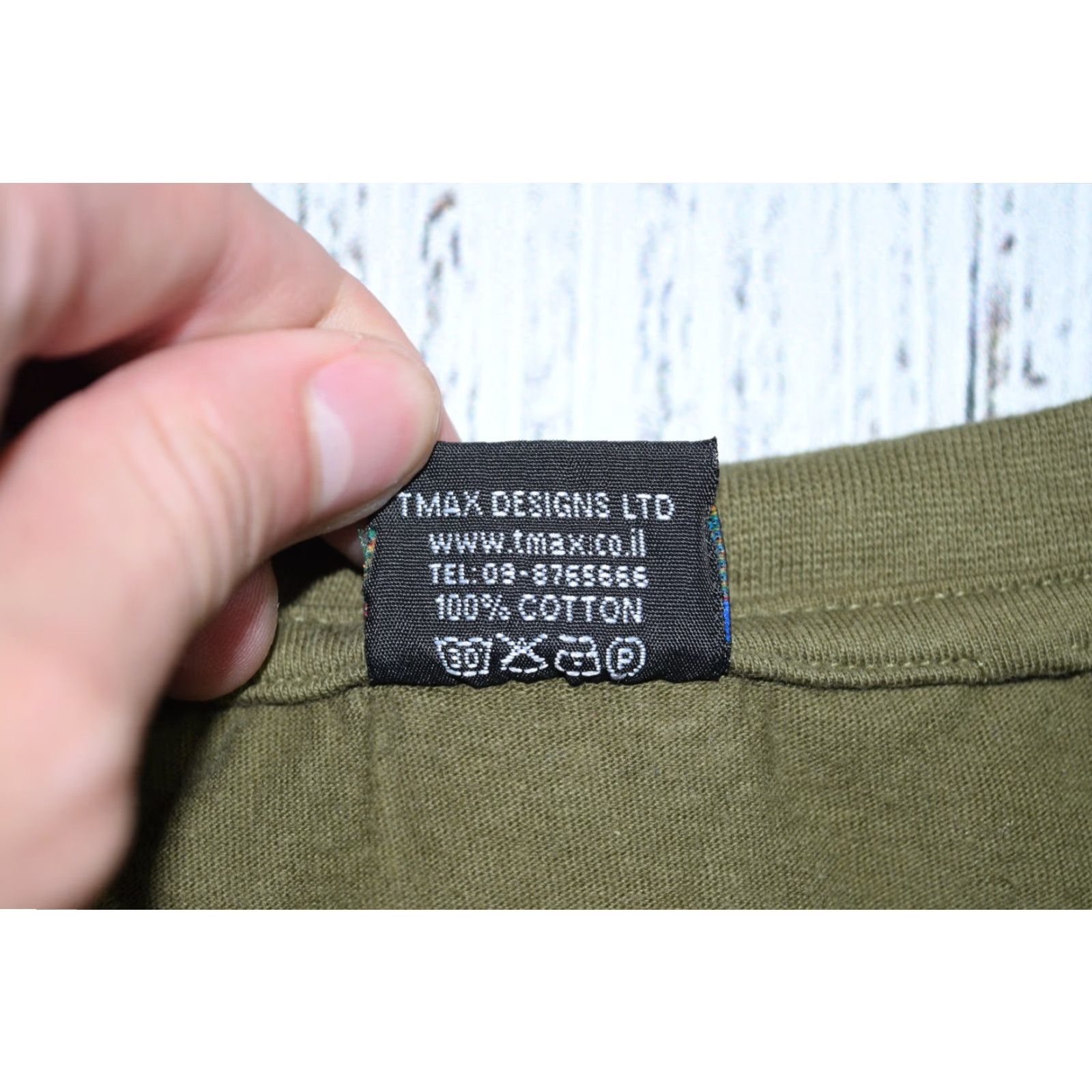 Logo 7 VINTAGE IDF Army Green TMax T-Shirt Short Sleeve Large Mens Crew Neck 80s 90s Logo Shirt Size US L / EU 52-54 / 3 - 4 Thumbnail