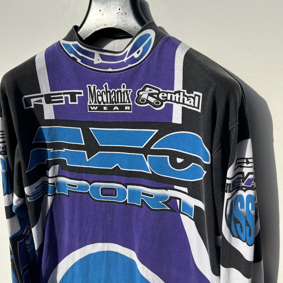 Vintage vintage motocross jersey AXO team issue 1995 long sleeve Size US L / EU 52-54 / 3 - 2 Thumbnail