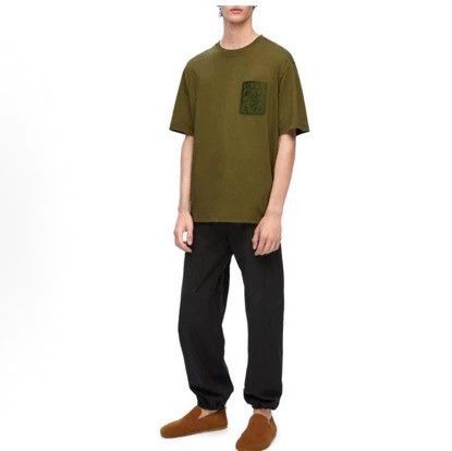 Loewe LOEWE Embroidered flower pocket decorated short sleeve T-s Size US M / EU 48-50 / 2 - 6 Thumbnail