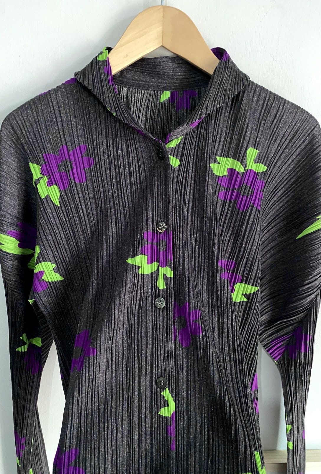 Pleats Please Issey Miyake Pleats Please Pleated Issey Miyake L/S Shirt Cardigan Flower Size M / US 6-8 / IT 42-44 - 6 Thumbnail