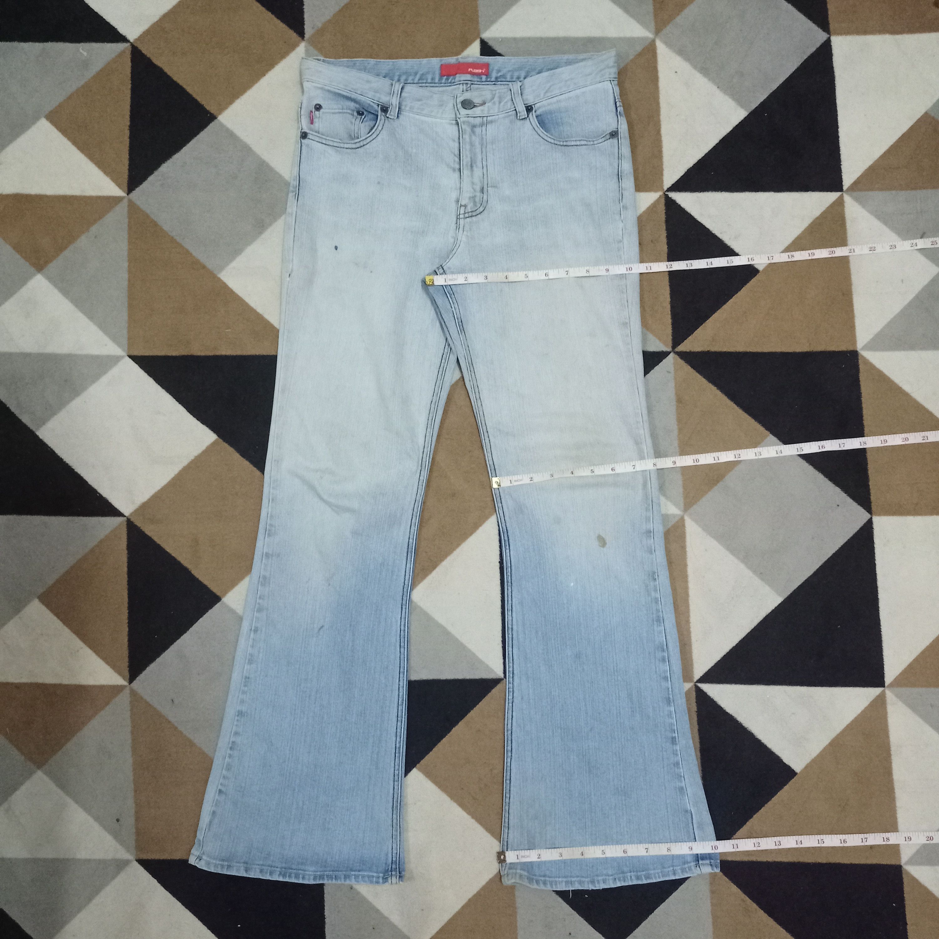 Japanese Brand × Jean Vintage Japanese Brand Light Wash Style Flare Jeans Size US 32 / EU 48 - 9 Thumbnail