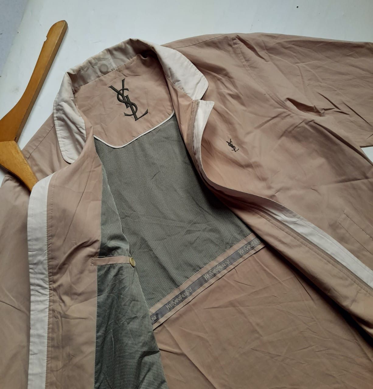 Vintage YSL Yves Saint Laurent Zip Up Jacket Size M