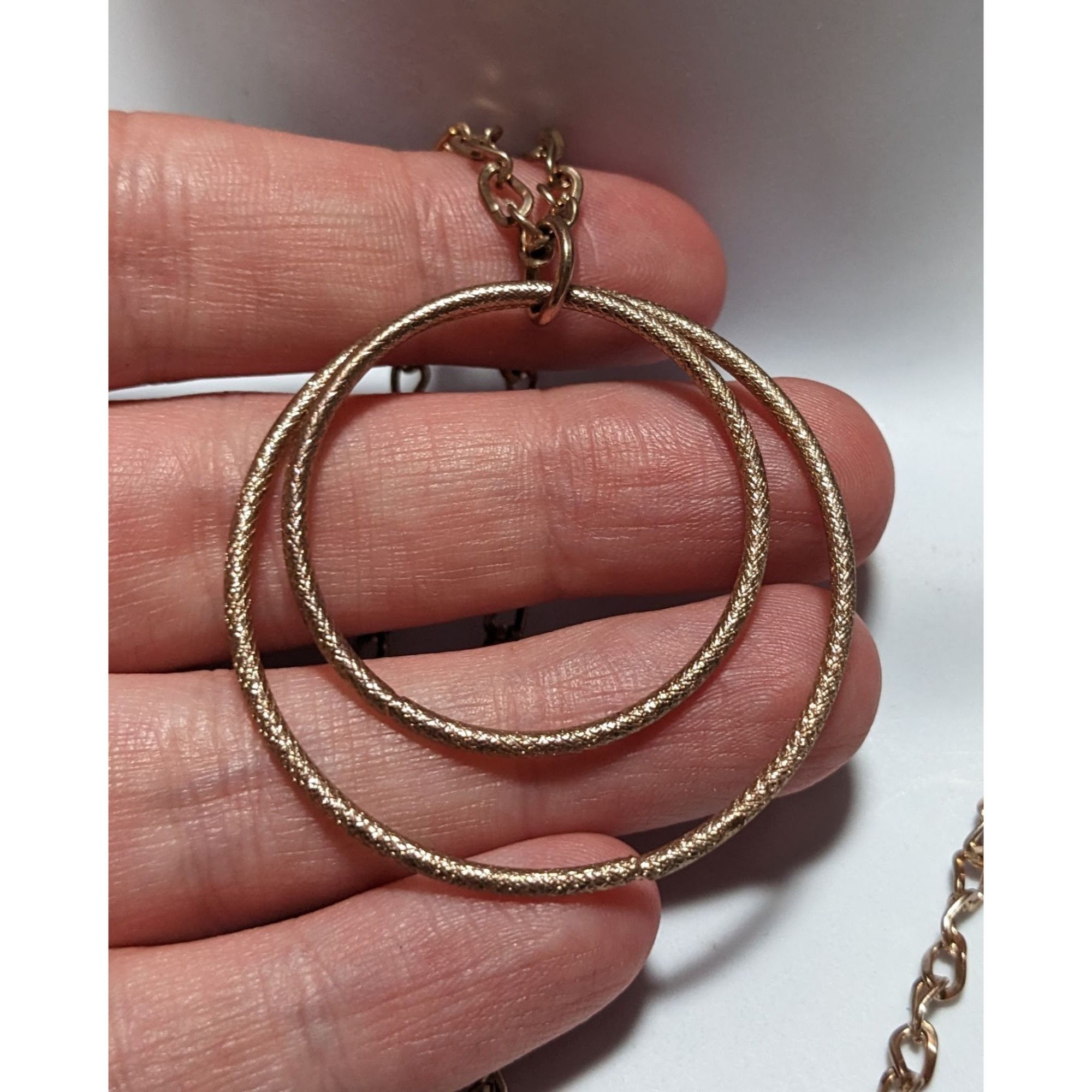 Other Rose Gold Double Circle Pendant Necklace Size ONE SIZE - 7 Thumbnail