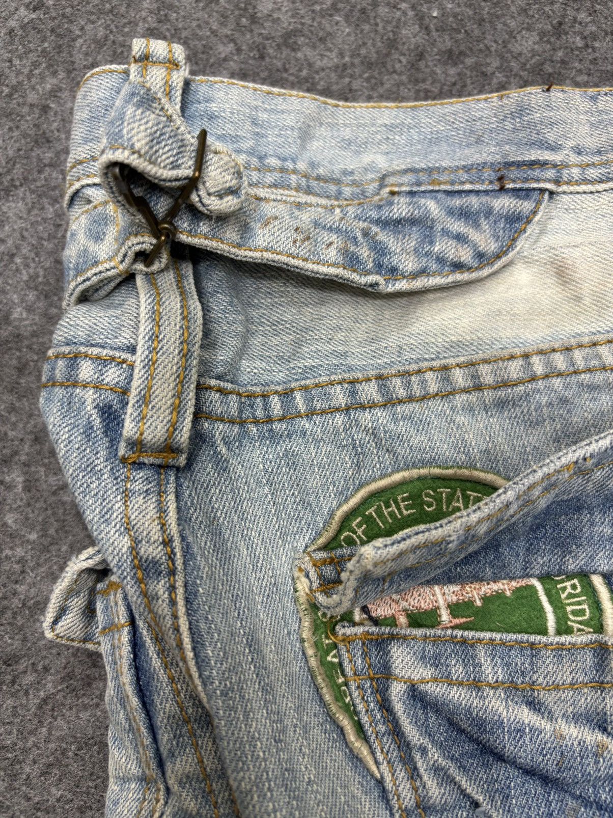Japanese Brand 💥Insane Style Patches X Shots Distressed MPocket Denim F663 Size US 32 / EU 48 - 22 Thumbnail