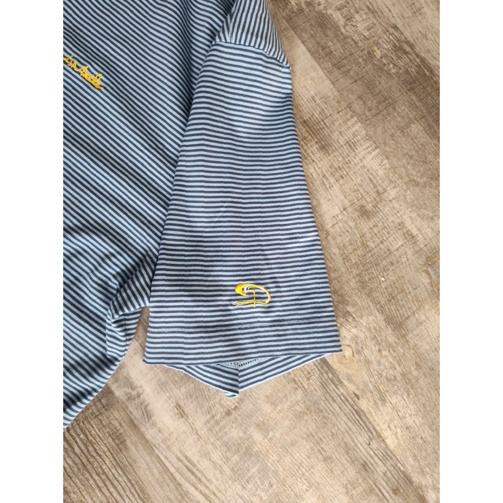 TravisMathew VINTAGE Travis Mathew Polo Shirt Men Large Blue Striped Embroidered Logo Short Sleeve Golf Activewear Size US L / EU 52-54 / 3 - 7 Thumbnail