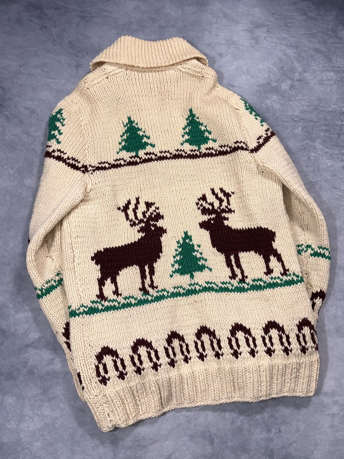 Other Original Cowichan Post WW2 50s Moose Zip Sweater Size US M / EU 48-50 / 2 - 9 Thumbnail