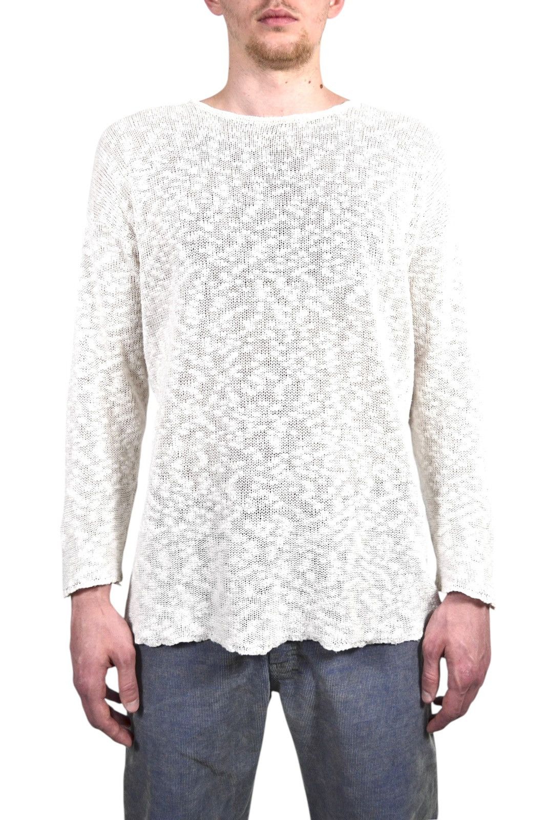Sugar Cane Sugar Cane Mesh Cotton Linen Blend Knit Sweater Jumper Size US M / EU 48-50 / 2 - 2 Thumbnail