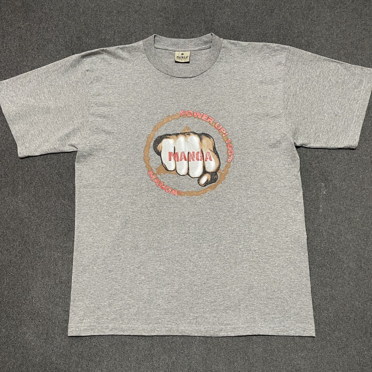 Vintage Vintage Manga Street Clothing Power Up 100% T-shirt Size US L / EU 52-54 / 3 - 1 Thumbnail
