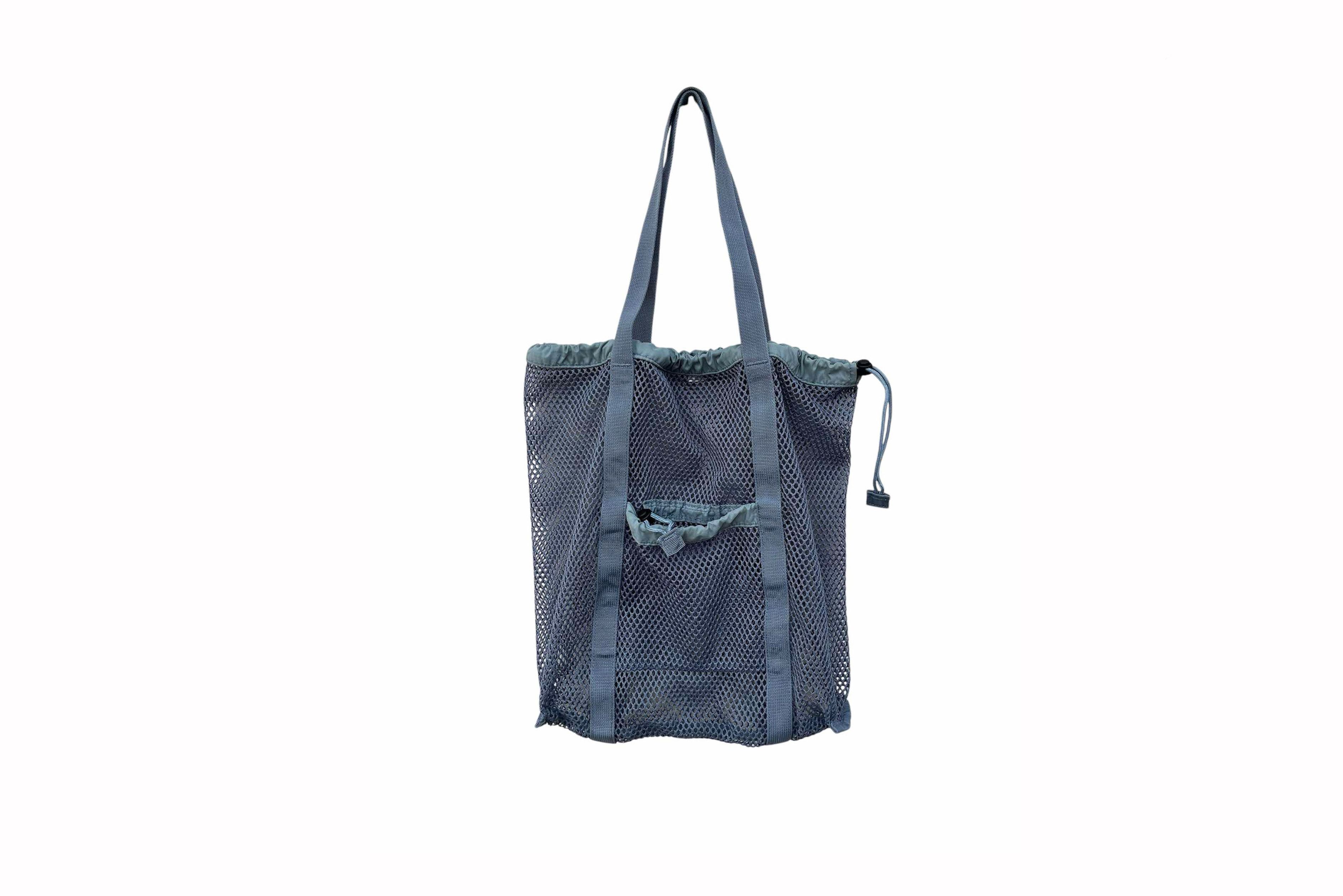 Uniqlo UNIQLO Misty Blue Mesh drawstring tote bag, see through Size ONE SIZE - 1 Thumbnail