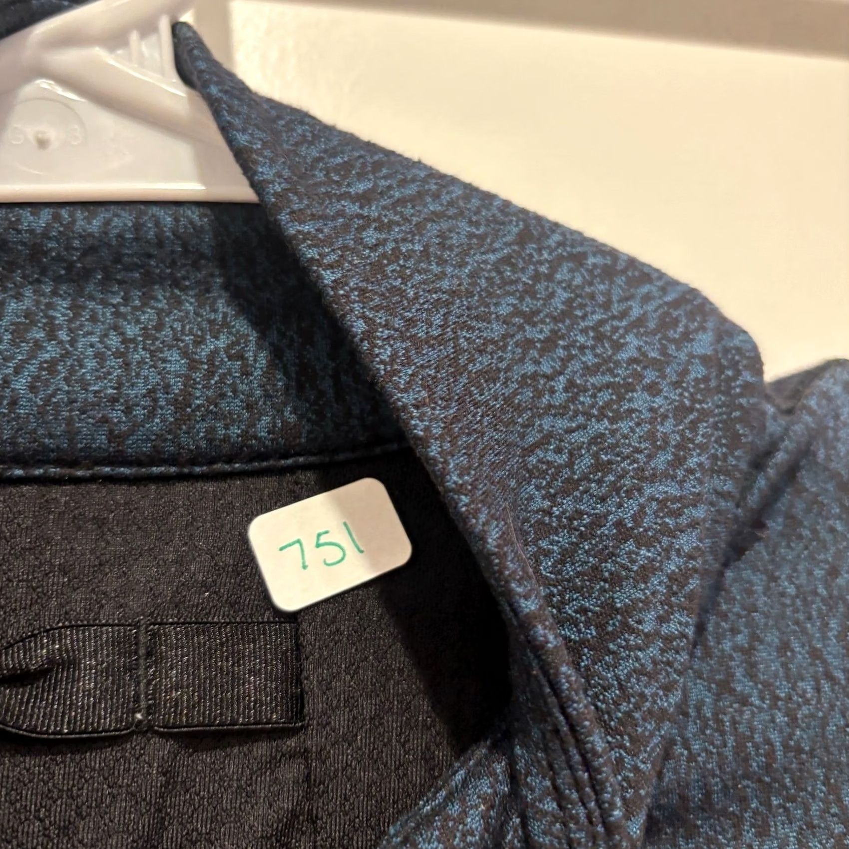 Lululemon Lululemon Athletic Top Teal Black Space Dye Pullover Size 6 Mock Neck Thumbholes Size M / US 6-8 / IT 42-44 - 2 Thumbnail