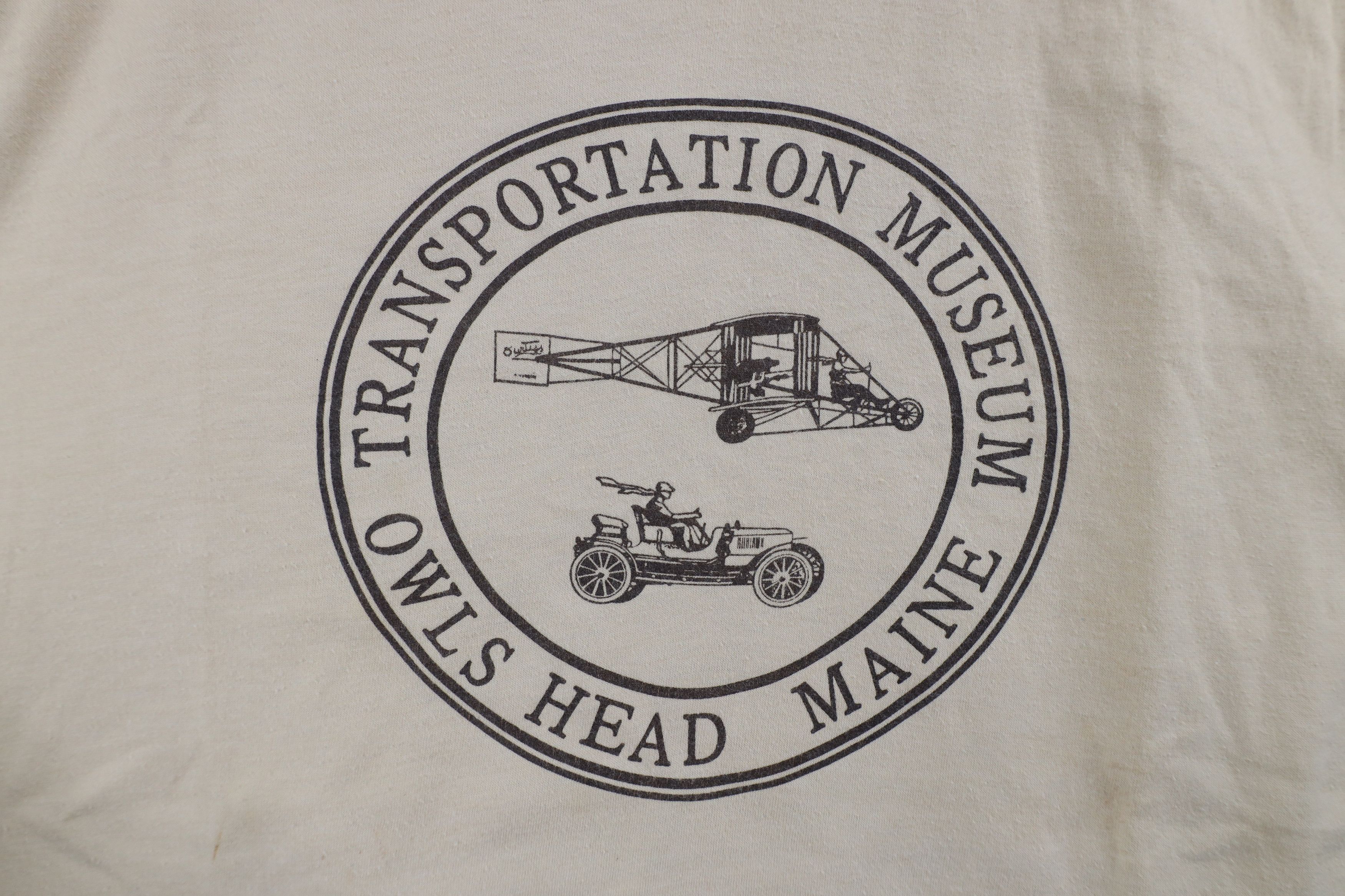 Vintage Vintage 80s Transportation Museum Owls Head Maine T-Shirt Size US L / EU 52-54 / 3 - 4 Thumbnail