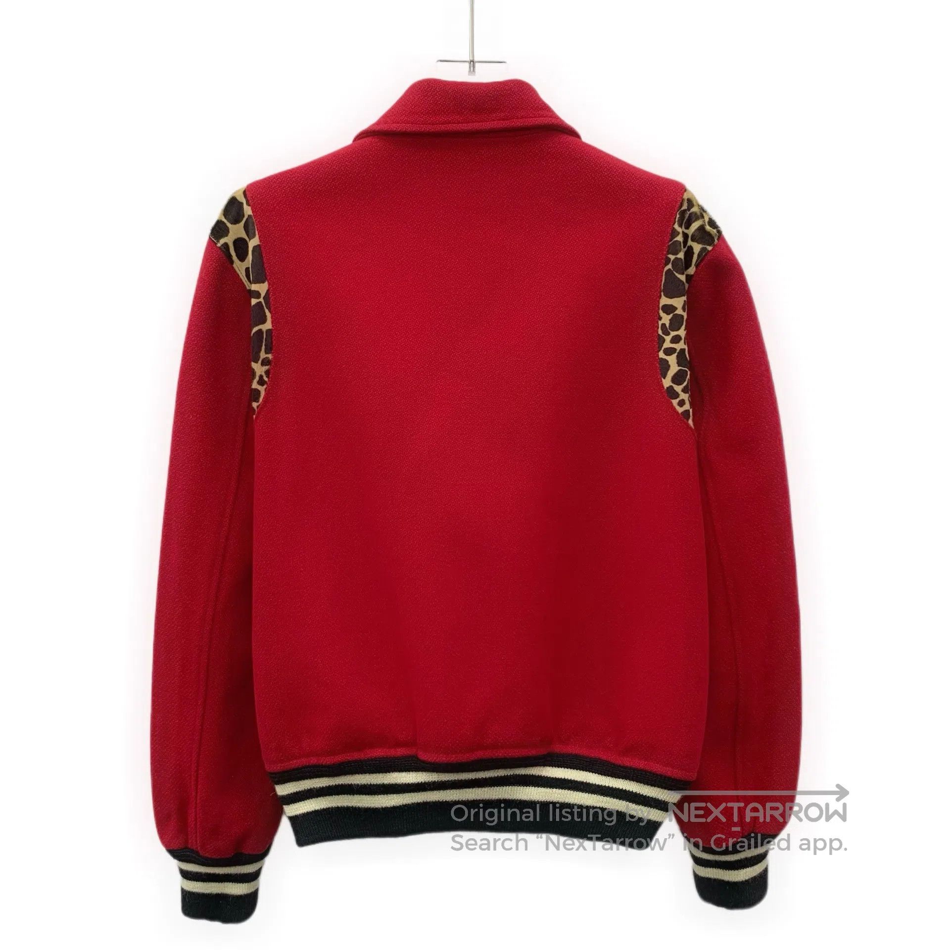 Saint Laurent Paris Saint Laurent Paris Red leopard print striped design wool Size US S / EU 44-46 / 1 - 2 Thumbnail