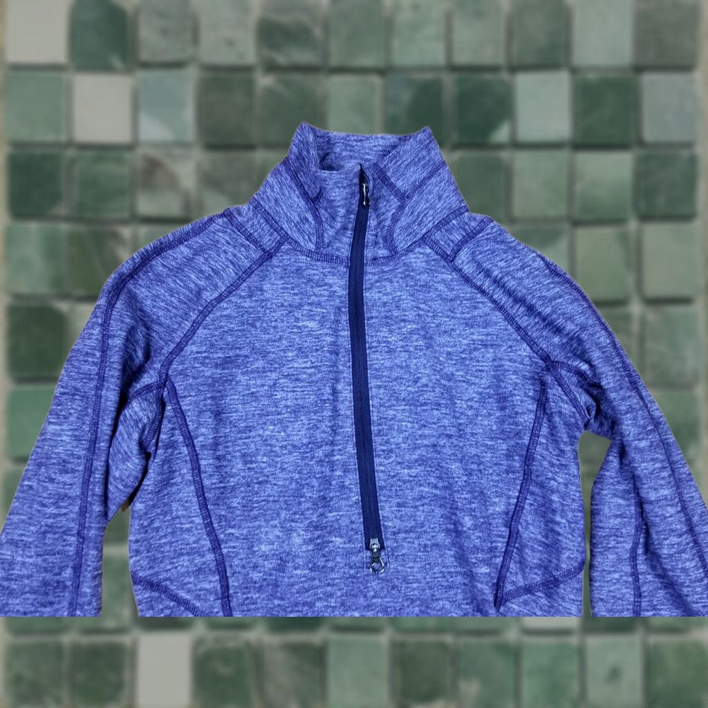 Lululemon LULULEMON Gray Half Zip Up Pullover Activewear Long Sleeve Top Shirt SZ 4 Size S / US 4 / IT 40 - 1 Thumbnail