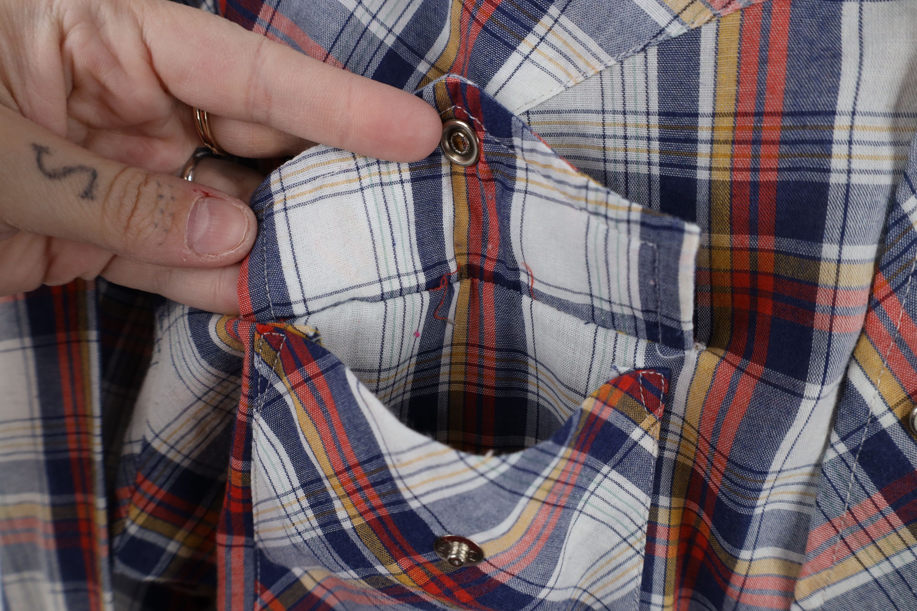 Vintage Vintage 70s Rockabilly Plaid Western Snap Button Shirt Size US M / EU 48-50 / 2 - 6 Thumbnail