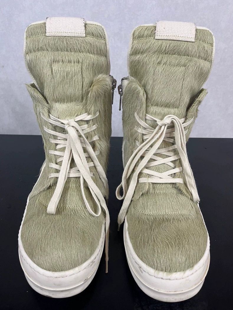 Rick Owens Rick Owens Matcha green horsehair inverted triangle sneake Size US 10 / EU 43 - 2 Thumbnail