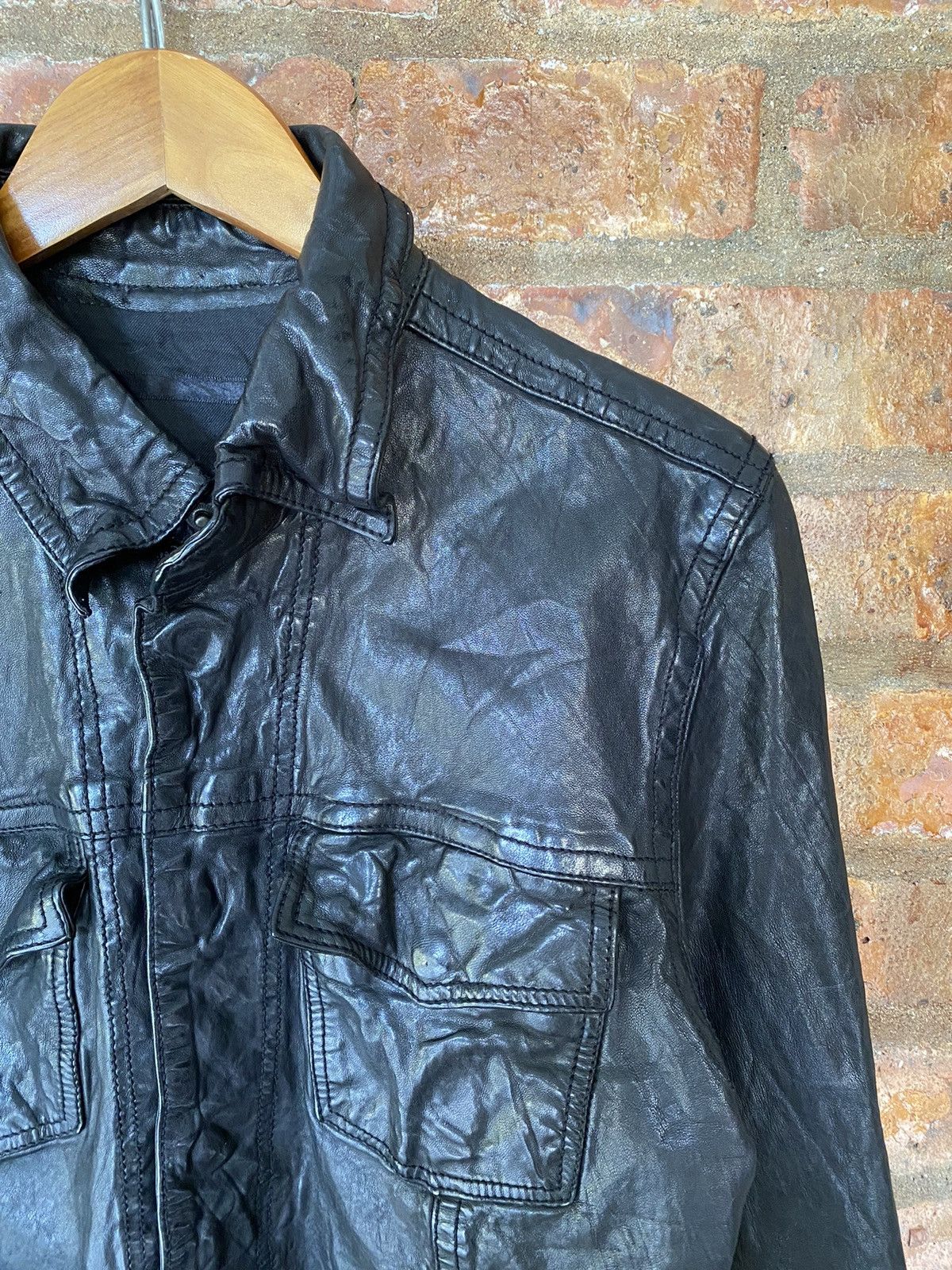 Japanese Brand 2000s Luva Tram by Ueno Shokai sheepskin Leather Jacket Size US M / EU 48-50 / 2 - 5 Thumbnail