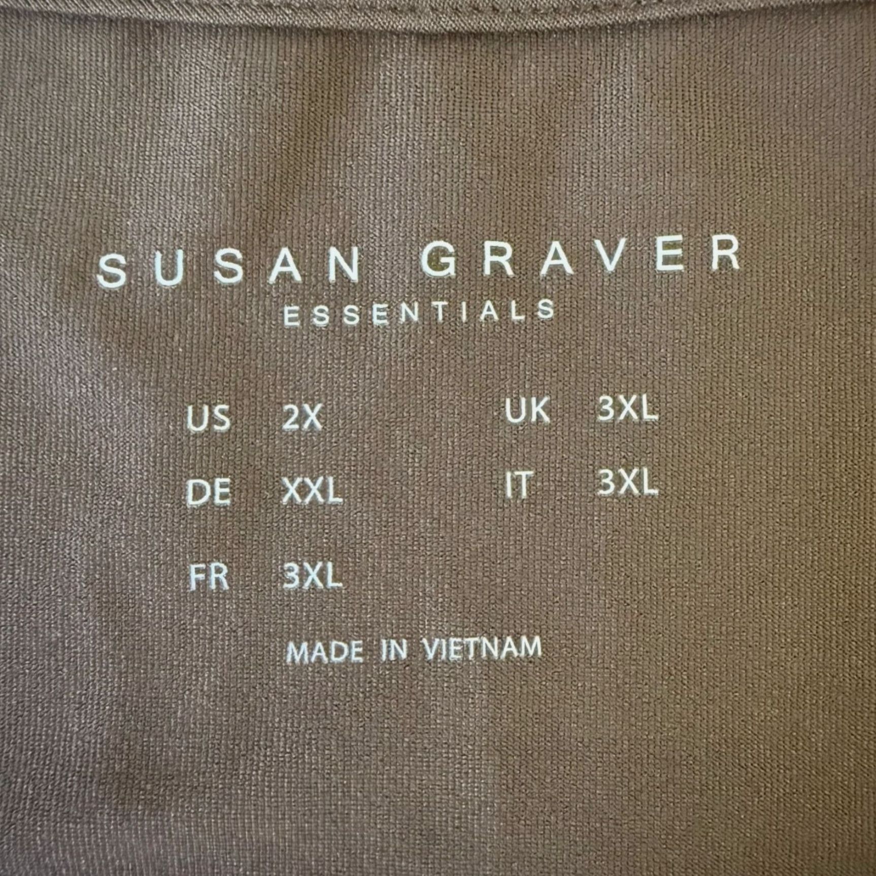 Vintage Susan Graver Essential Butterknit Elbow Sleeve Bateau Neck Top Women's 2X Brown Size XXL / US 16-18 / IT 52-54 - 7 Thumbnail