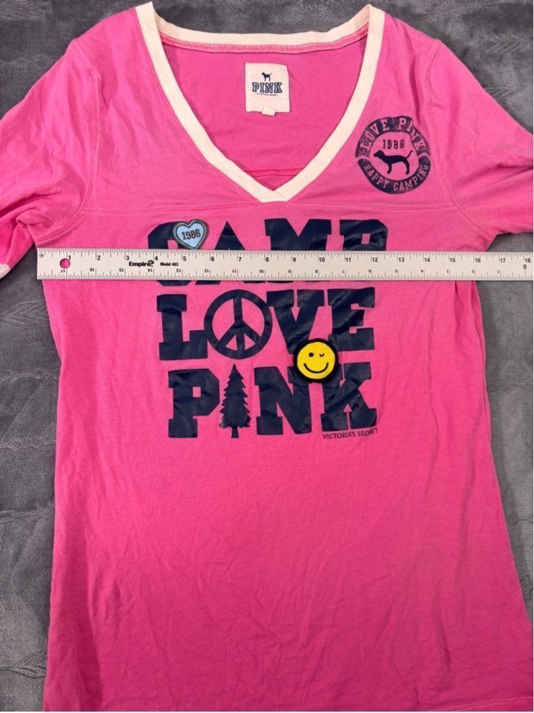 Pink Women's PINK V-neck T-Shirt, Size M, Pink Size L / US 10 / IT 46 - 3 Thumbnail