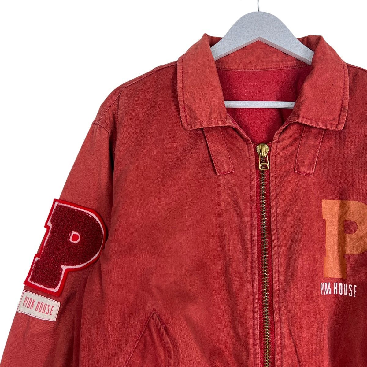 Japanese Brand 🔥 ARCHIVES PINK HOUSE BOMBER JACKET Size US L / EU 52-54 / 3 - 12 Thumbnail