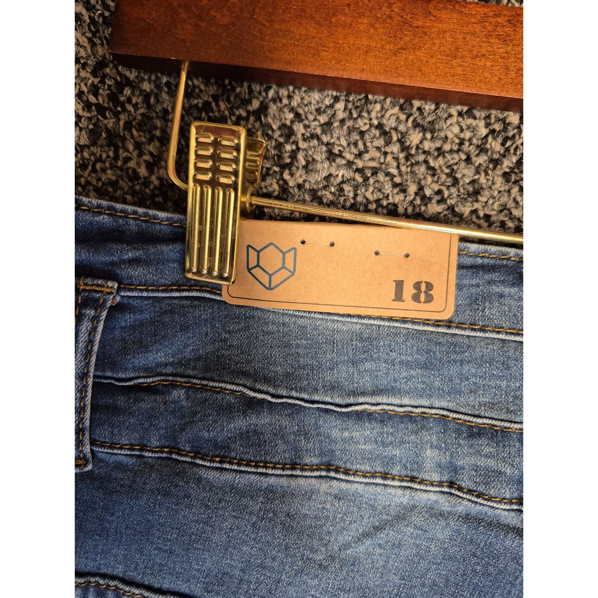 Other Women's High-Waisted Distressed Skinny Jeans Size 18 Blue Tu Size 40" / US 18 - 10 Thumbnail