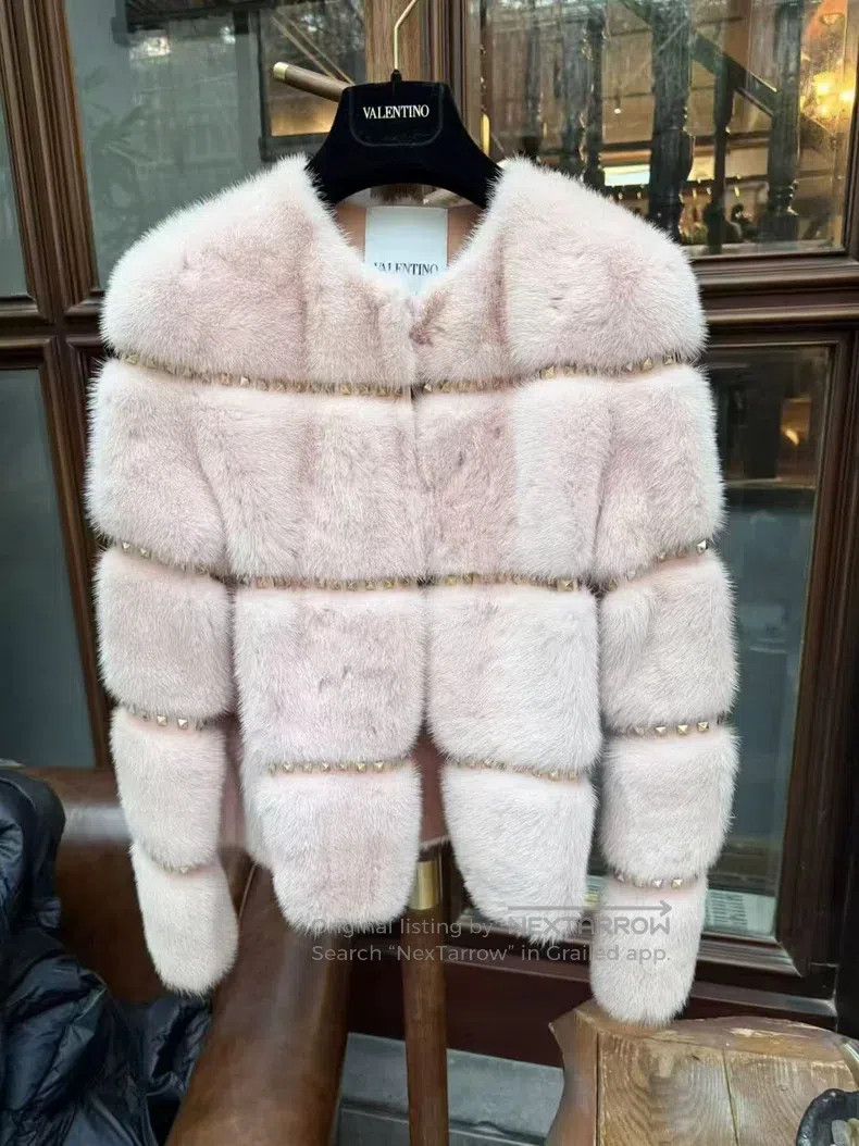 Valentino Valentino Pink mink coat Size XS / US 0-2 / IT 36-38 - 1 Thumbnail