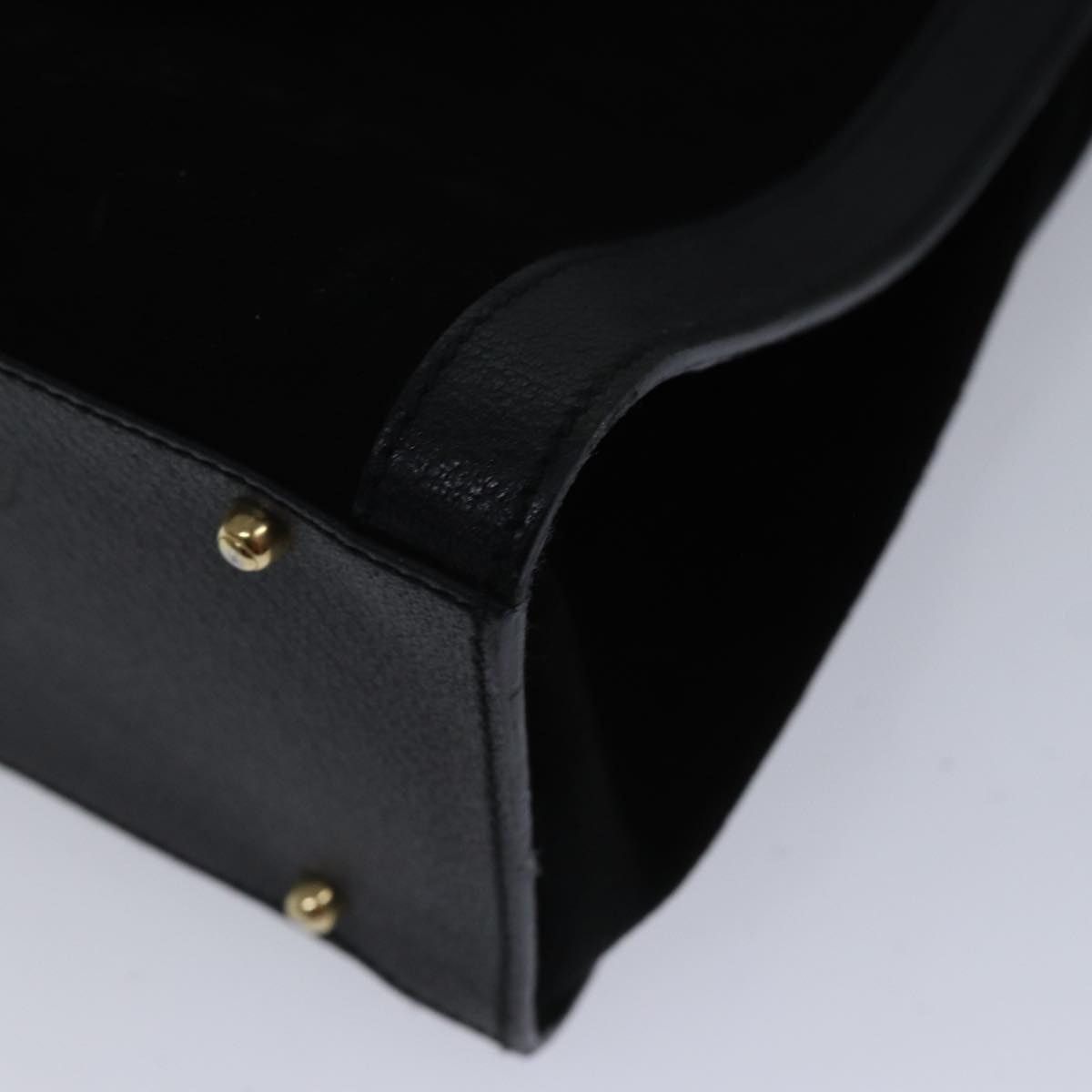 Gucci GUCCI Bamboo Hand Bag Suede Leather Black Gold 002 1186 002 Size ONE SIZE - 12 Thumbnail