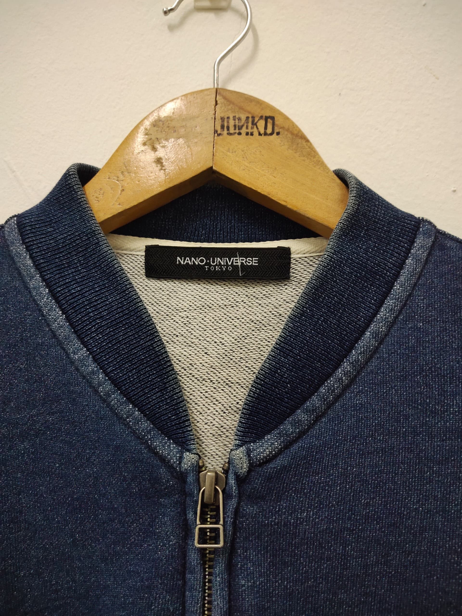 Japanese Brand Nano Universe Denim bomber jacket streetwear carhartt Size US M / EU 48-50 / 2 - 2 Thumbnail