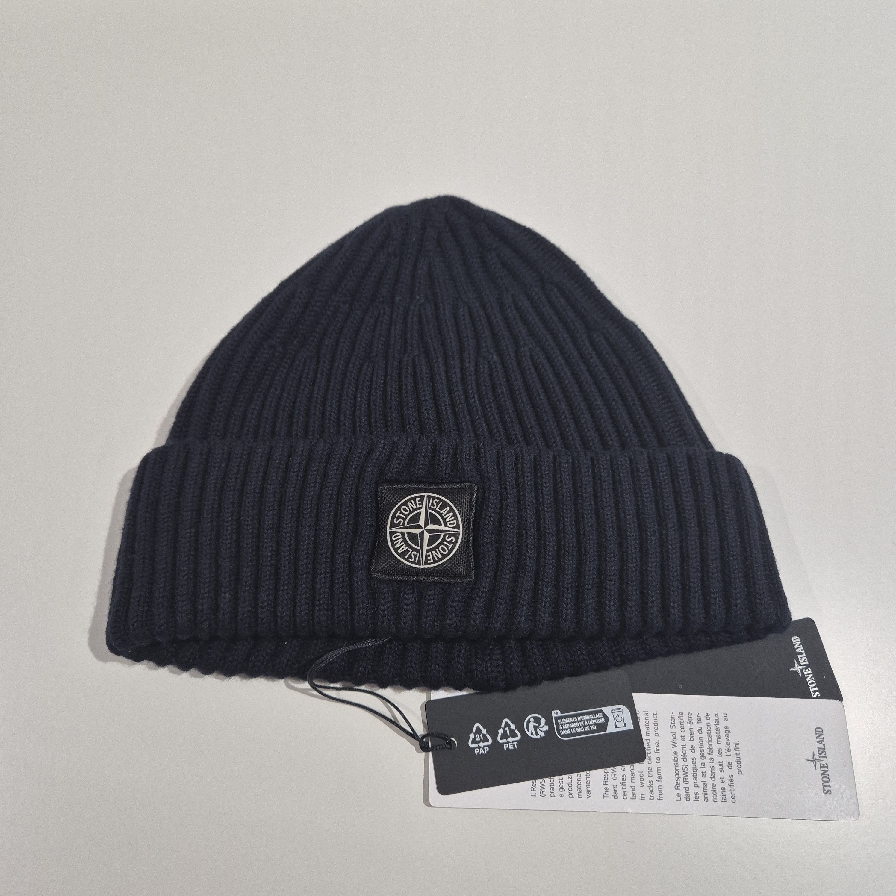 Stone Island Stone Island Wool Beanie Navy – New with Tags Size ONE SIZE - 1 Thumbnail