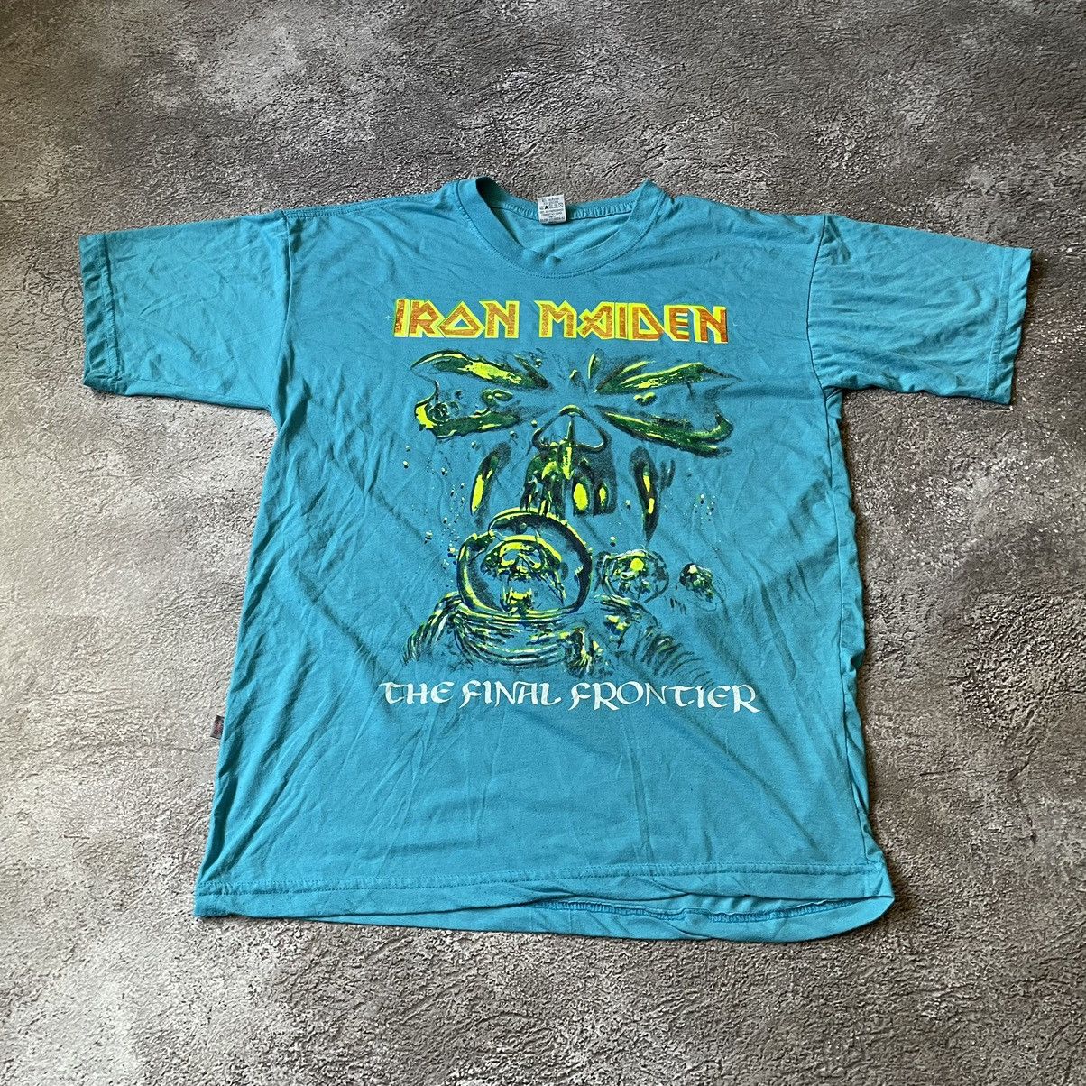 Vintage Vintage 90s Iron Maiden Sun Faded Band Graphic Tee Grunge XL Size US XL / EU 56 / 4 - 3 Thumbnail